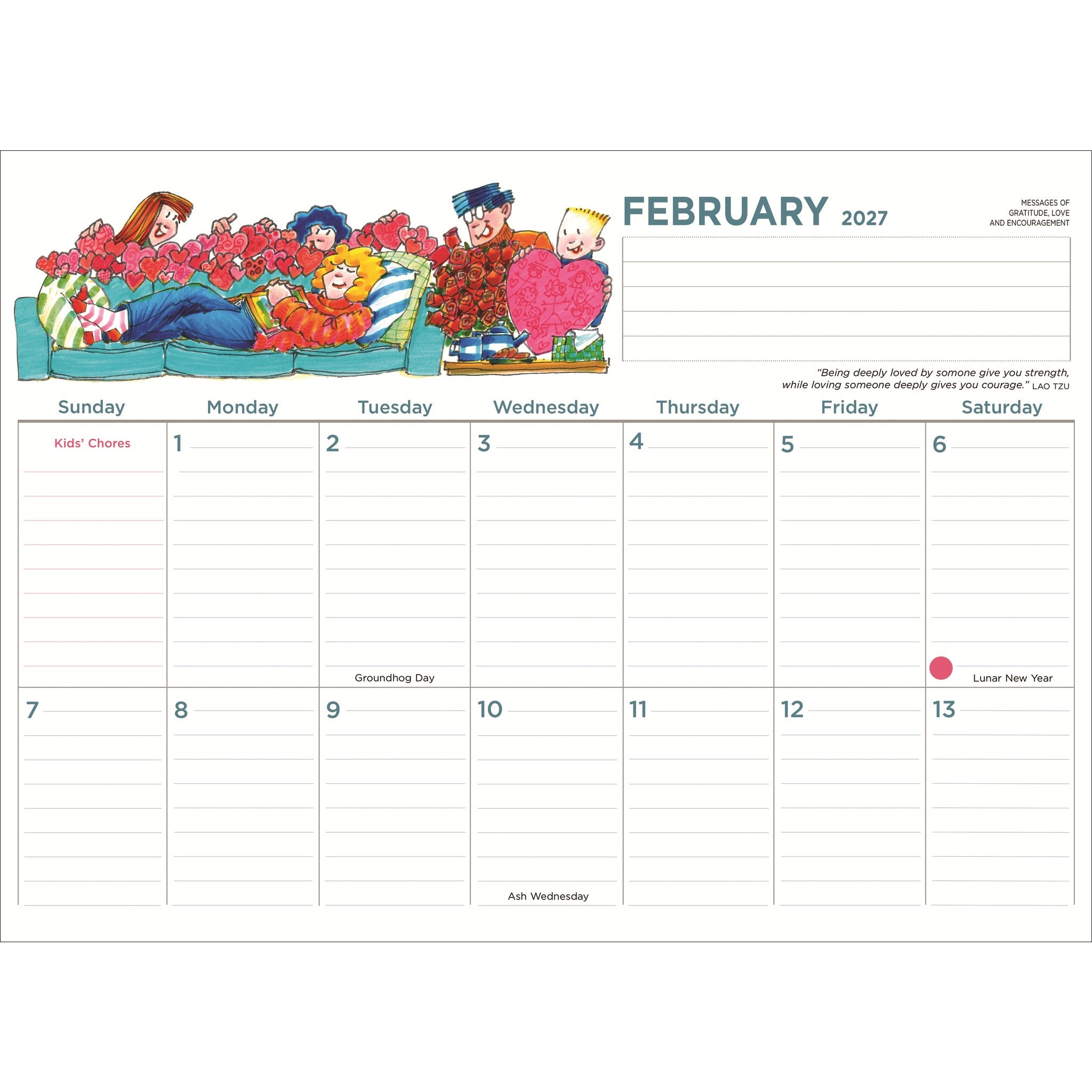 Family Organizer 2026-2027 Wall Calendar