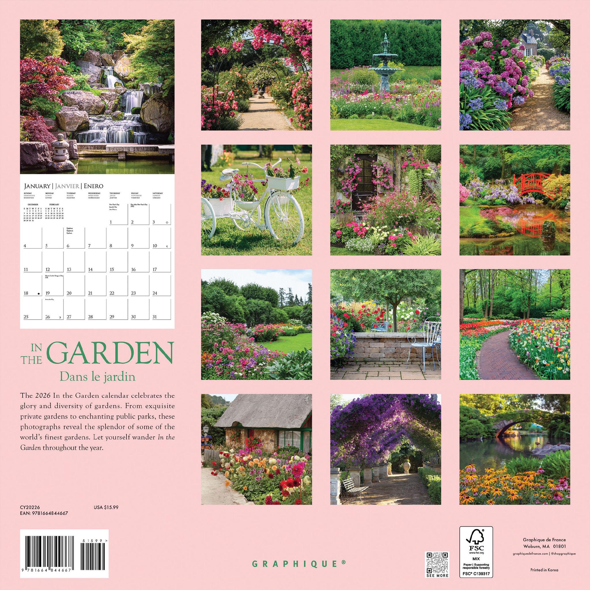 In The Garden 2026 Wall Calendar - Online Only