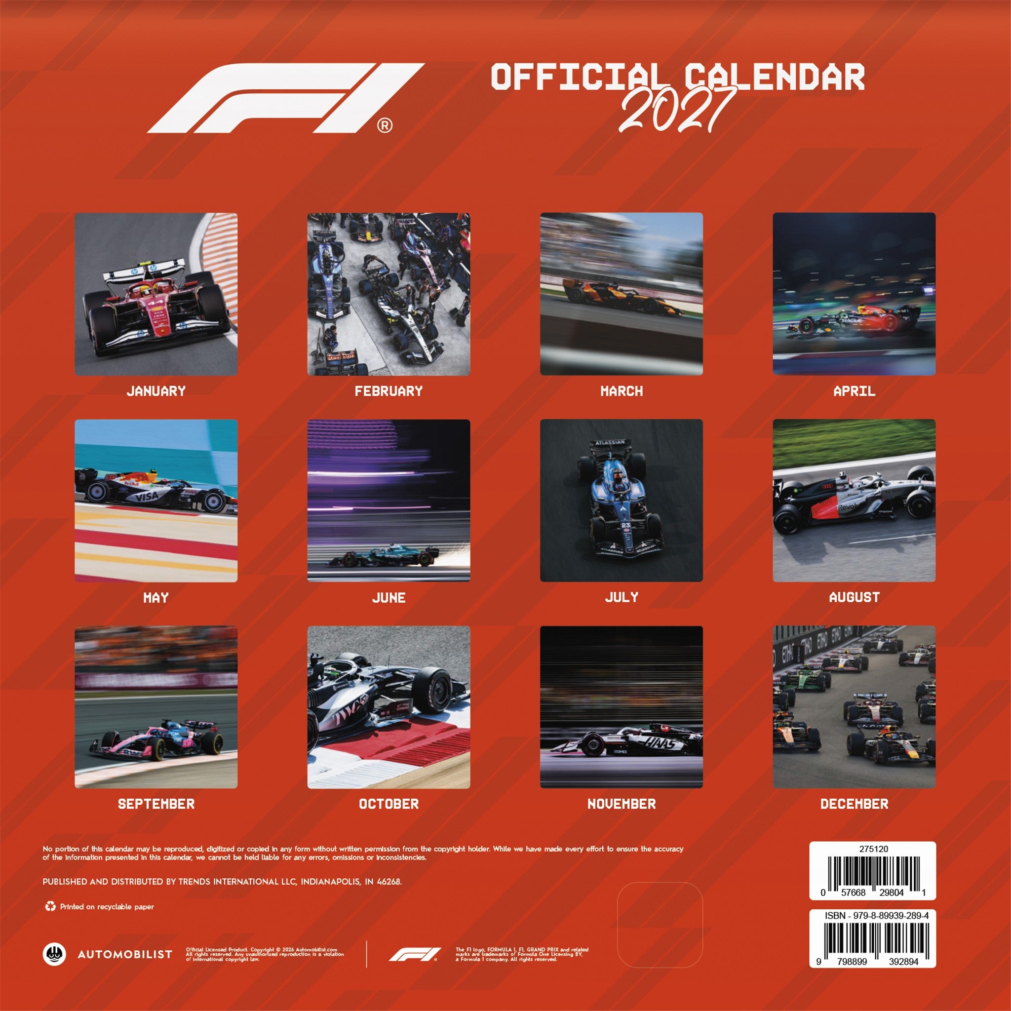 McLaren Racing 2027 Wall Calendar