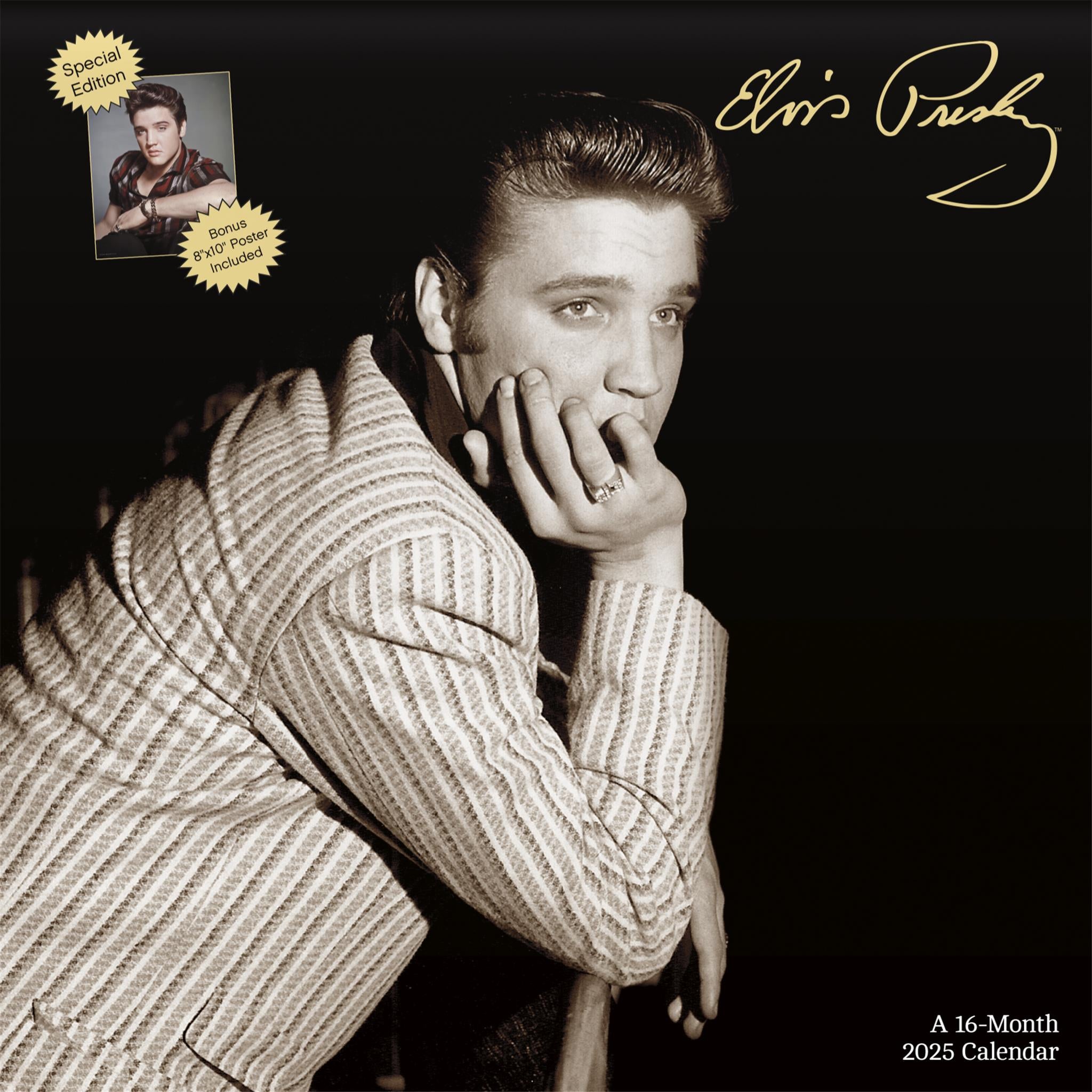 Elvis Presley Exclusive with Print Wall 2025 Calendar