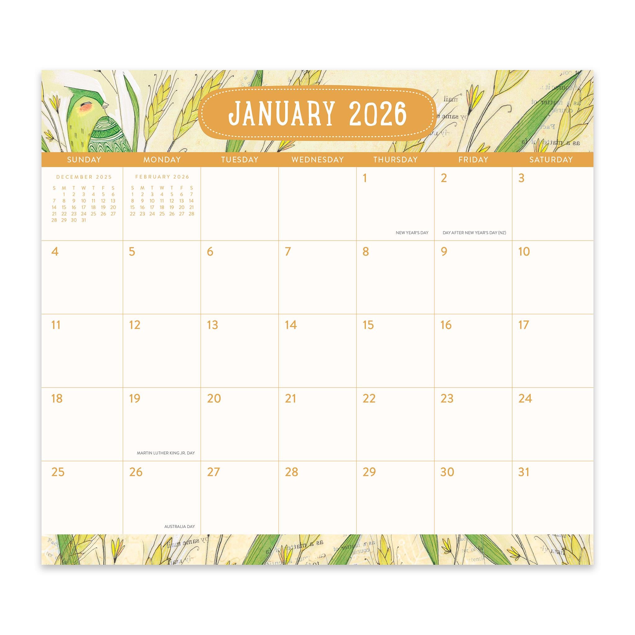 Where Love Grows 2025-2026 Exclusive Mini Magnetic Pad Calendar