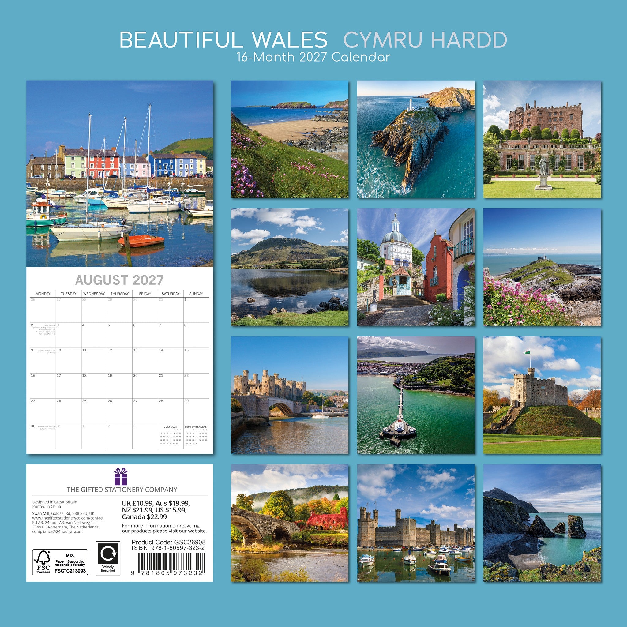 Beautiful Wales 2027 Wall Calendar
