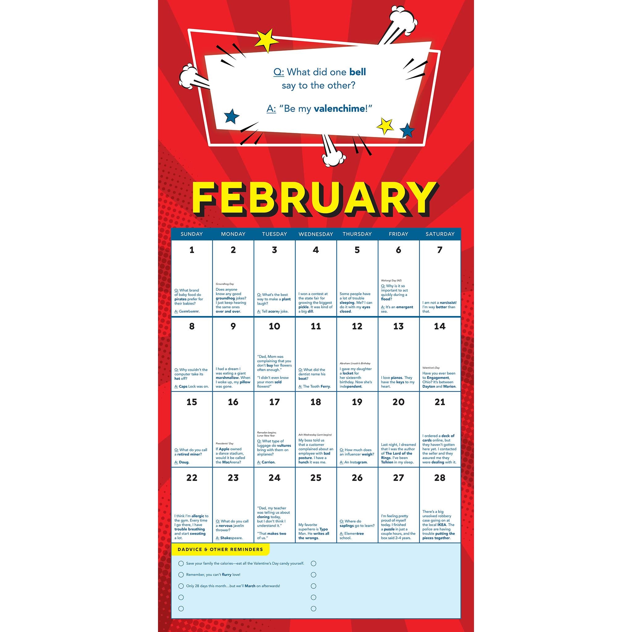 Dad Jokes 2026 Wall Calendar - Online Only