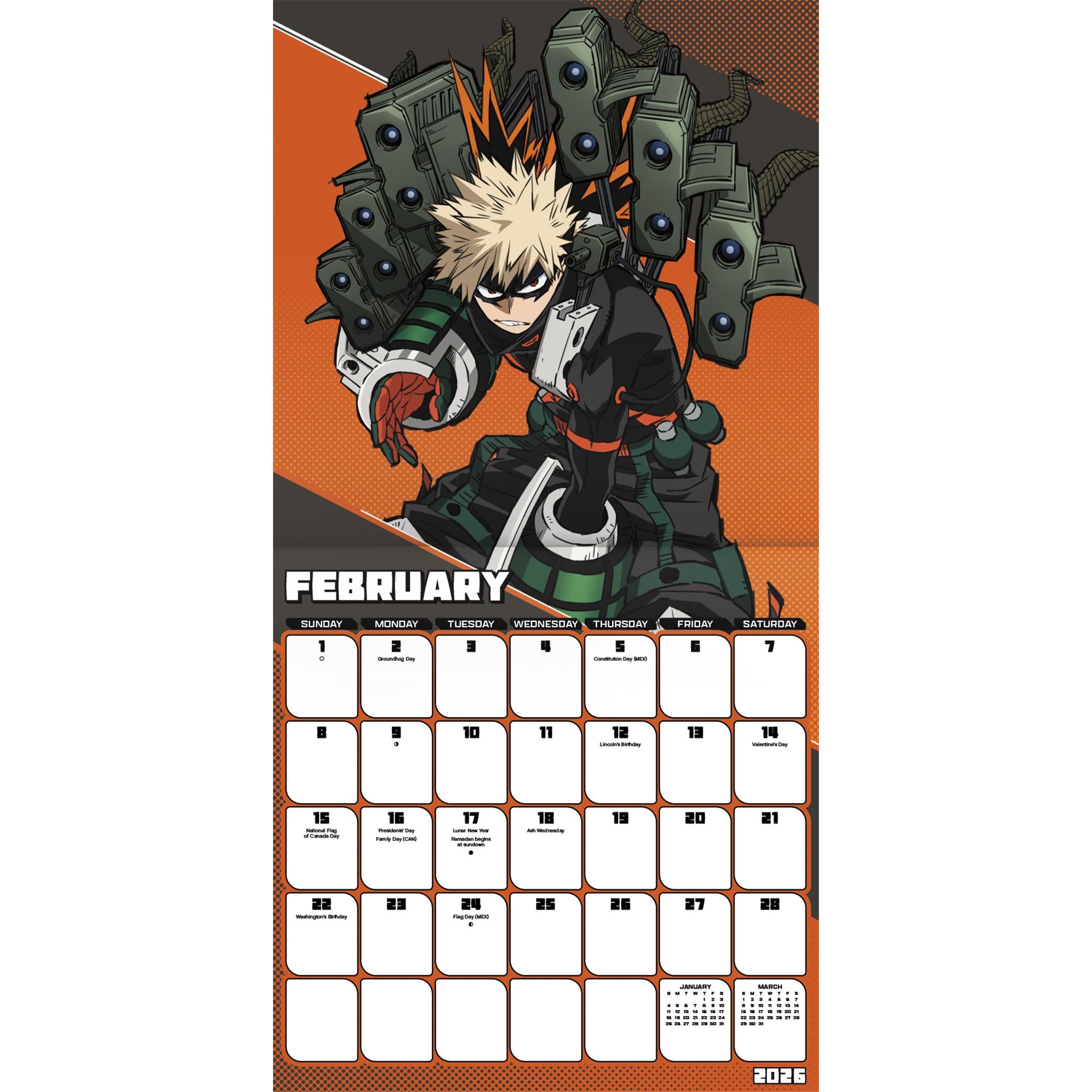 My Hero Academia 2026 Wall Calendar - Online Only