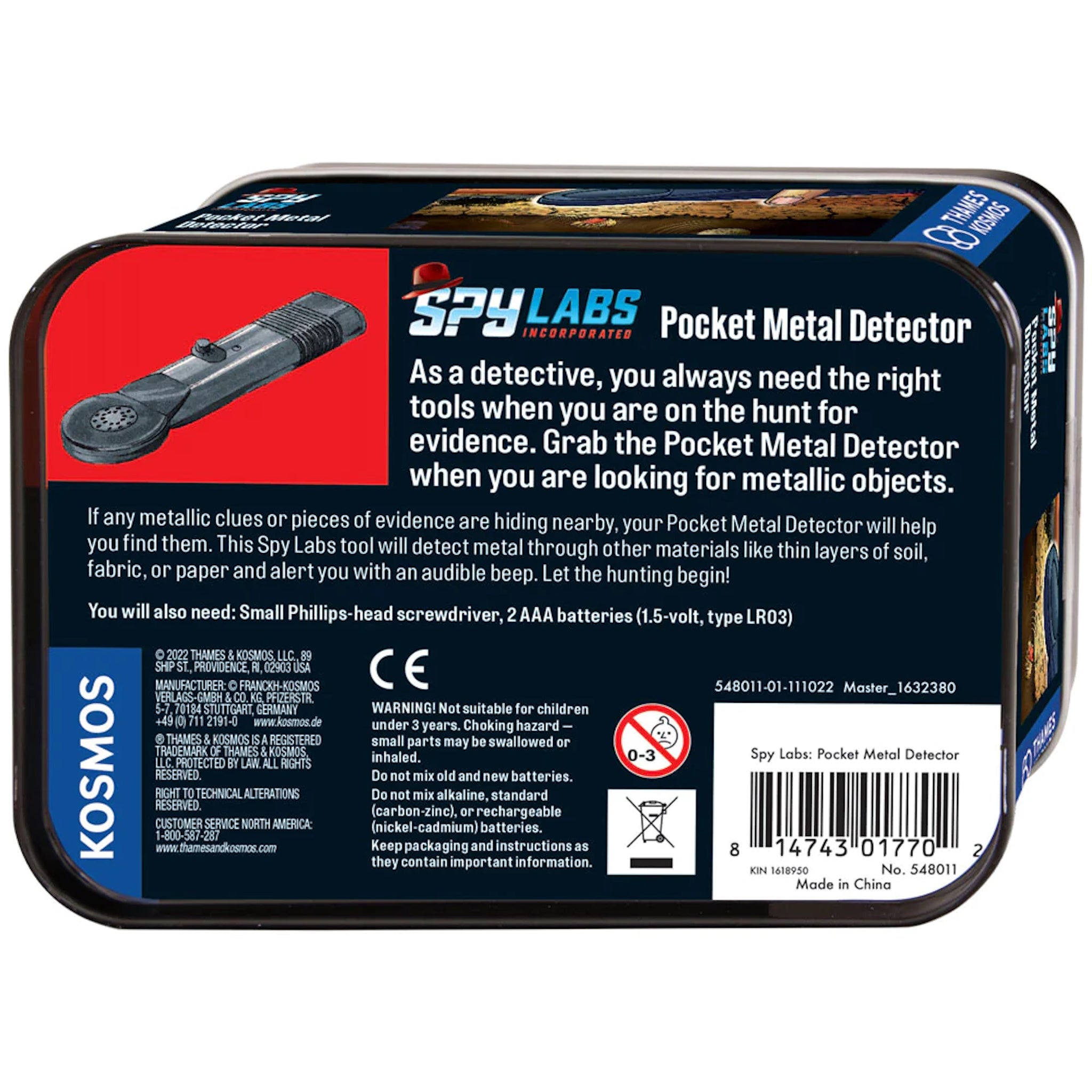 814743017702 Spy Labs Pocket Metal Detector Thames and Kosmos