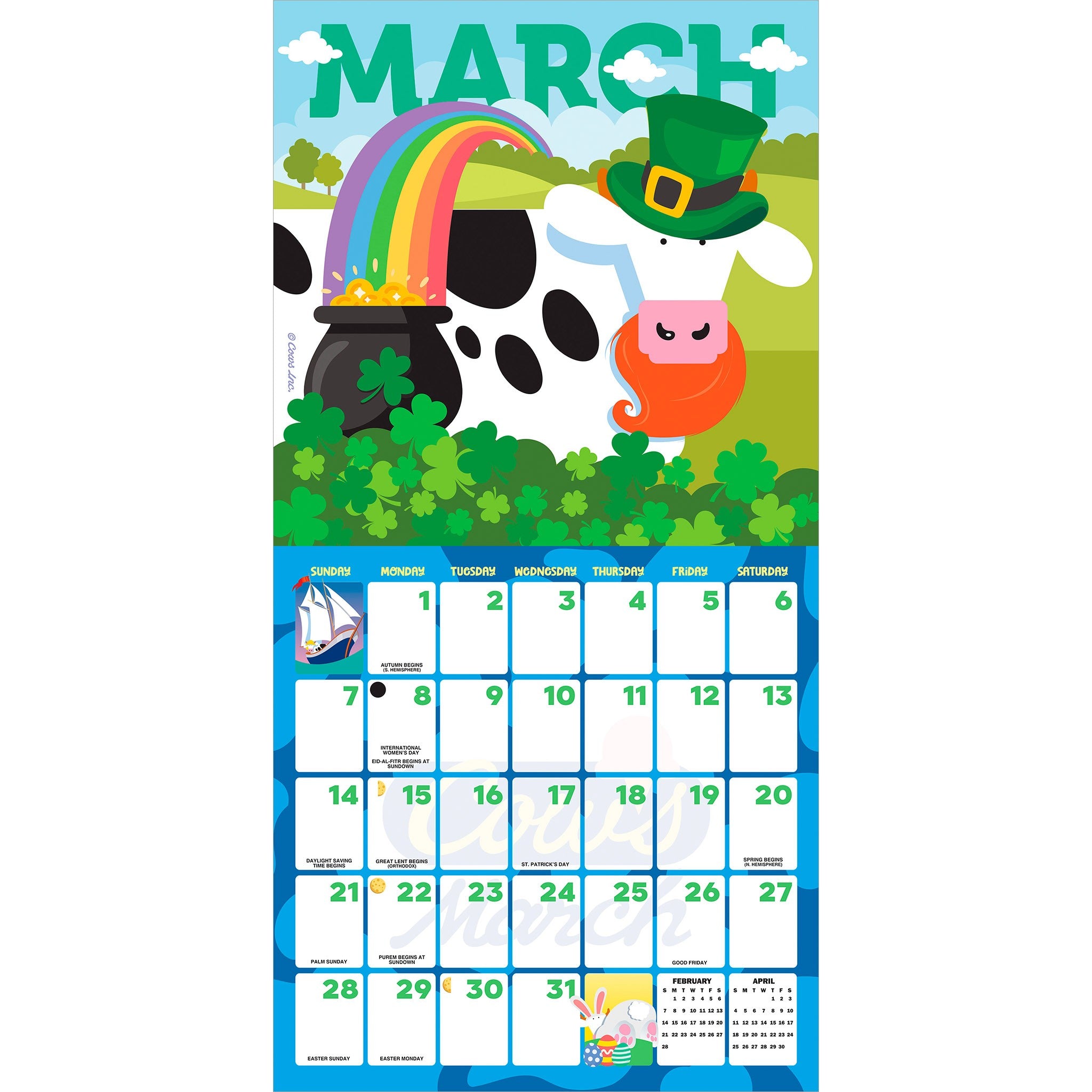 Cows Creamery 2027 Wall Calendar