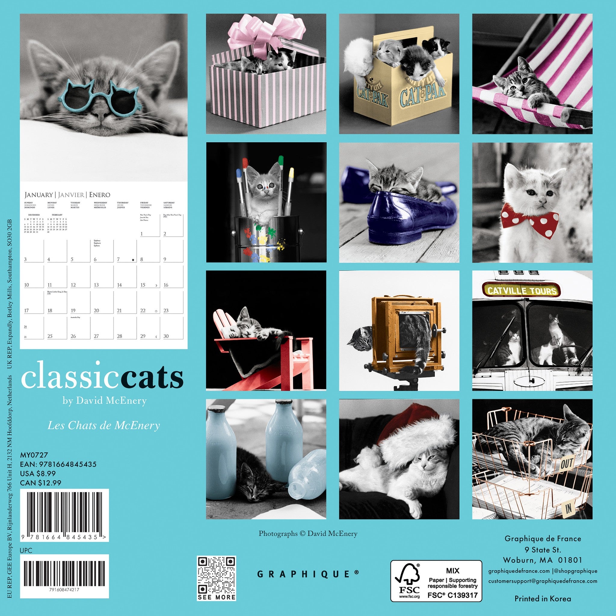 Classic Cats 2027 Mini Calendar