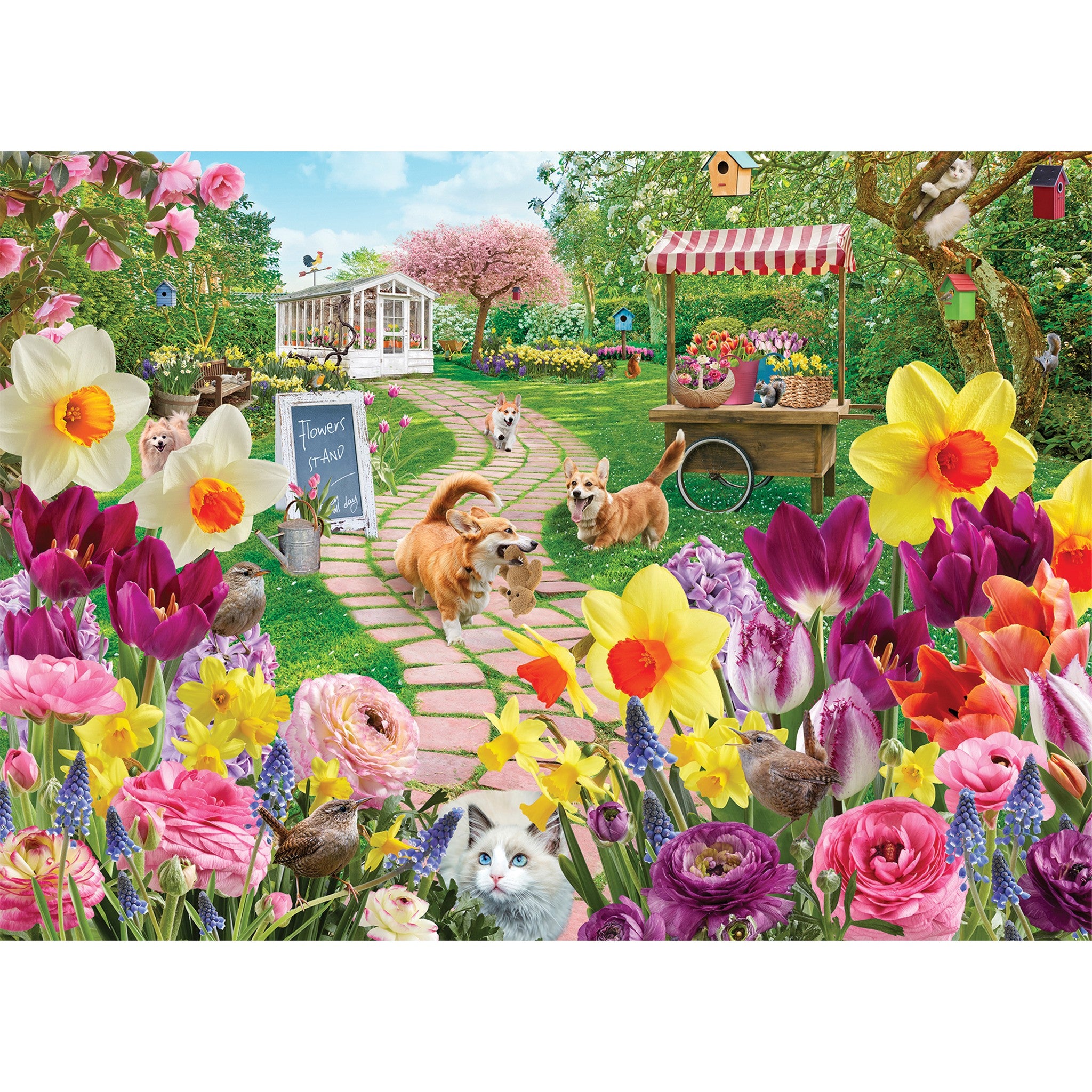 Springtime Frolic 1000 Piece Puzzle - Online Only