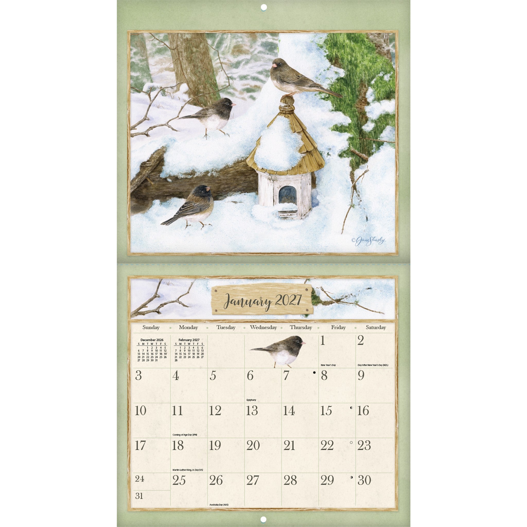 Birds In The Garden 2027 Wall Calendar - Online Only