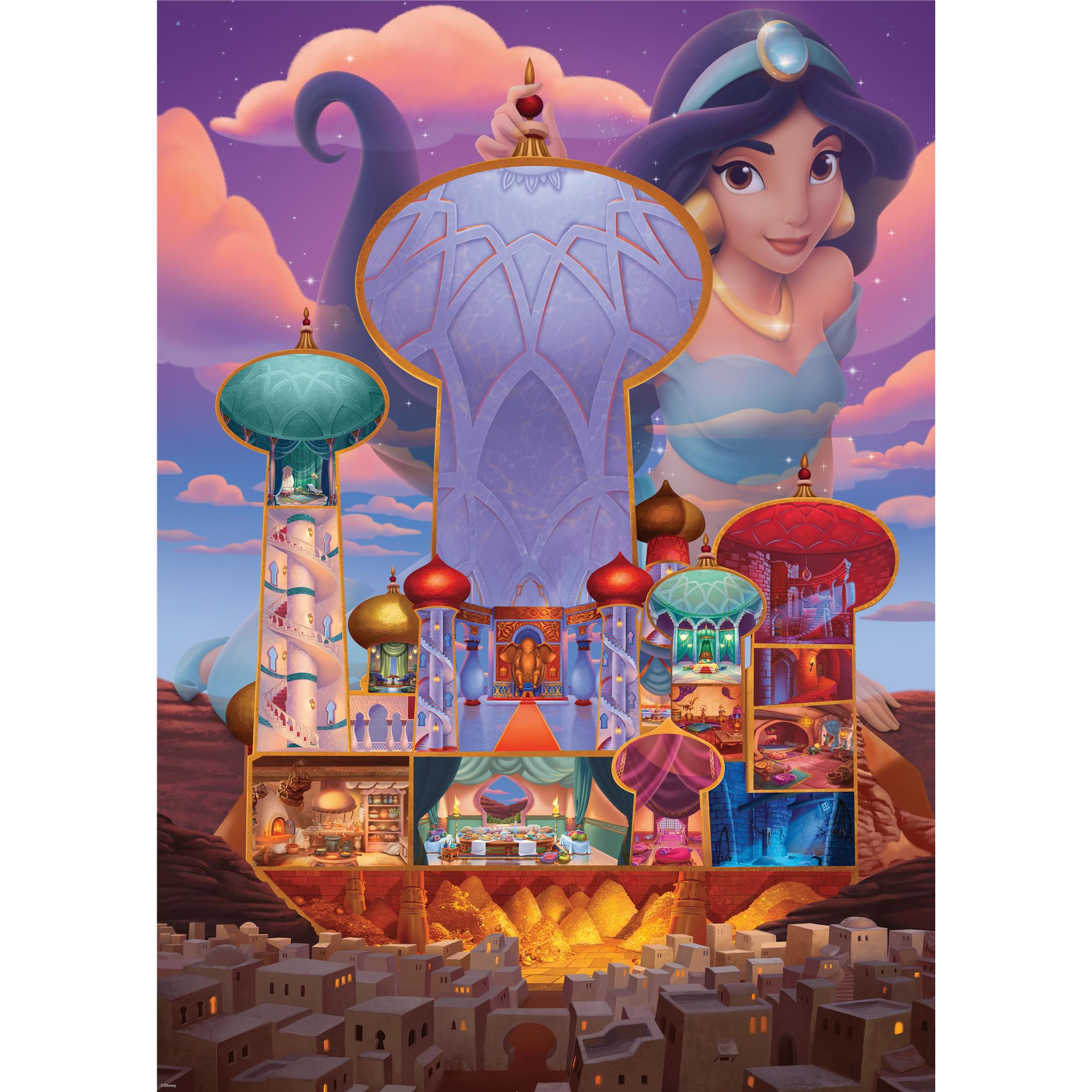 4005556173303 Jasmine Disney Castle 1000 Piece Puzzle Ravensburger