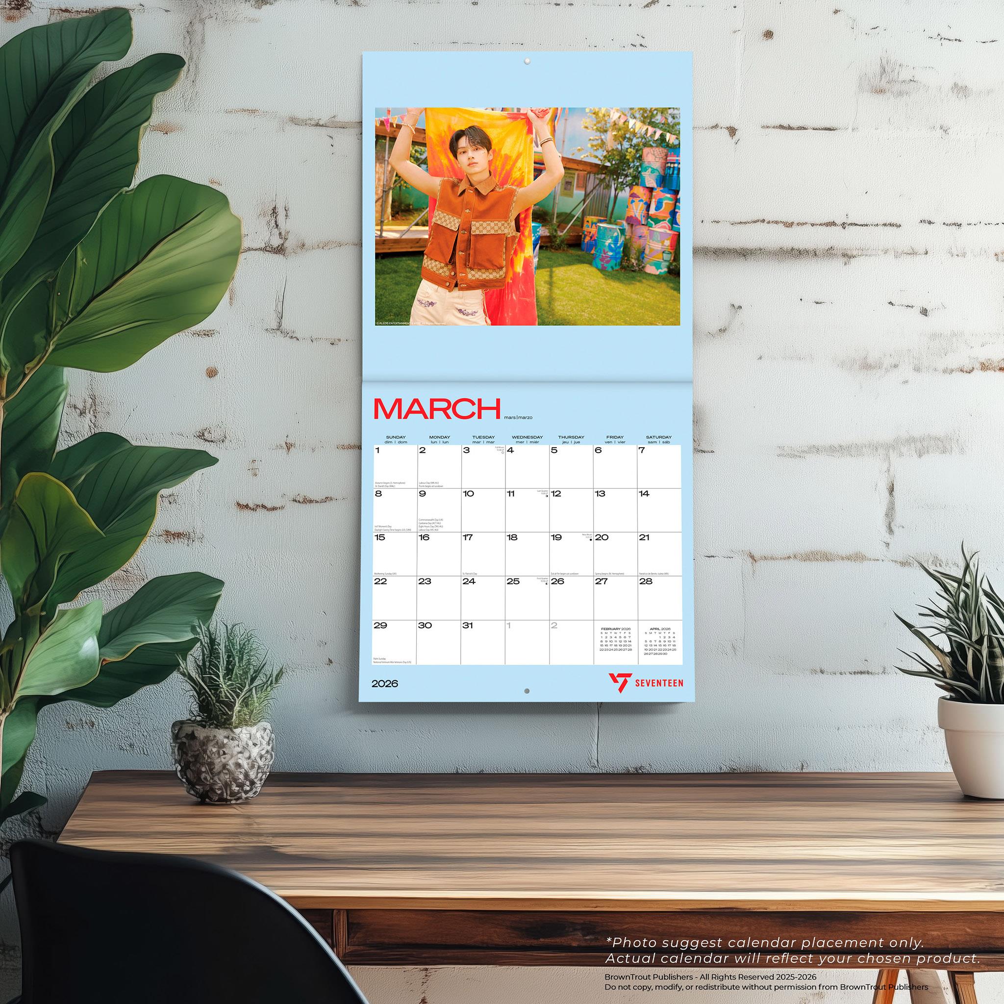 Seventeen 2026 Wall Calendar