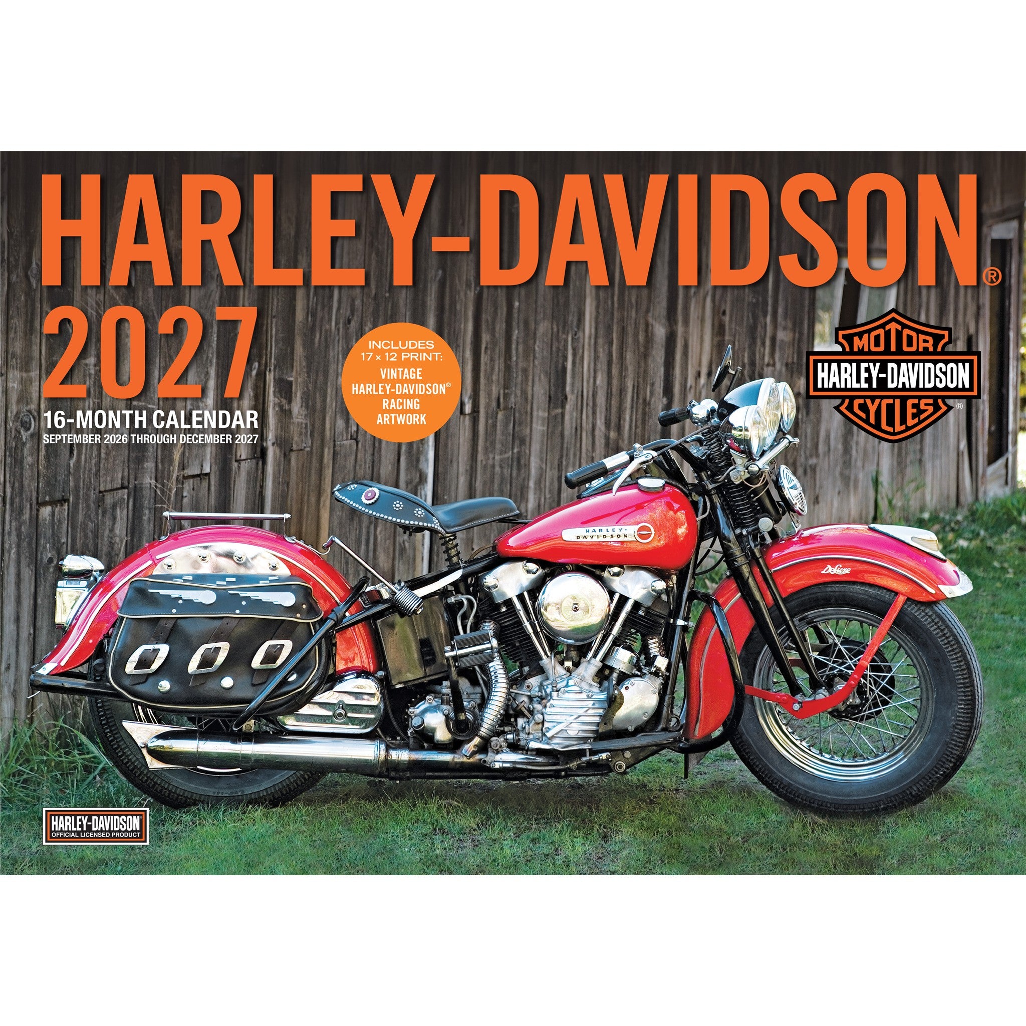 Harley Davidson Deluxe 2027 Wall Calendar