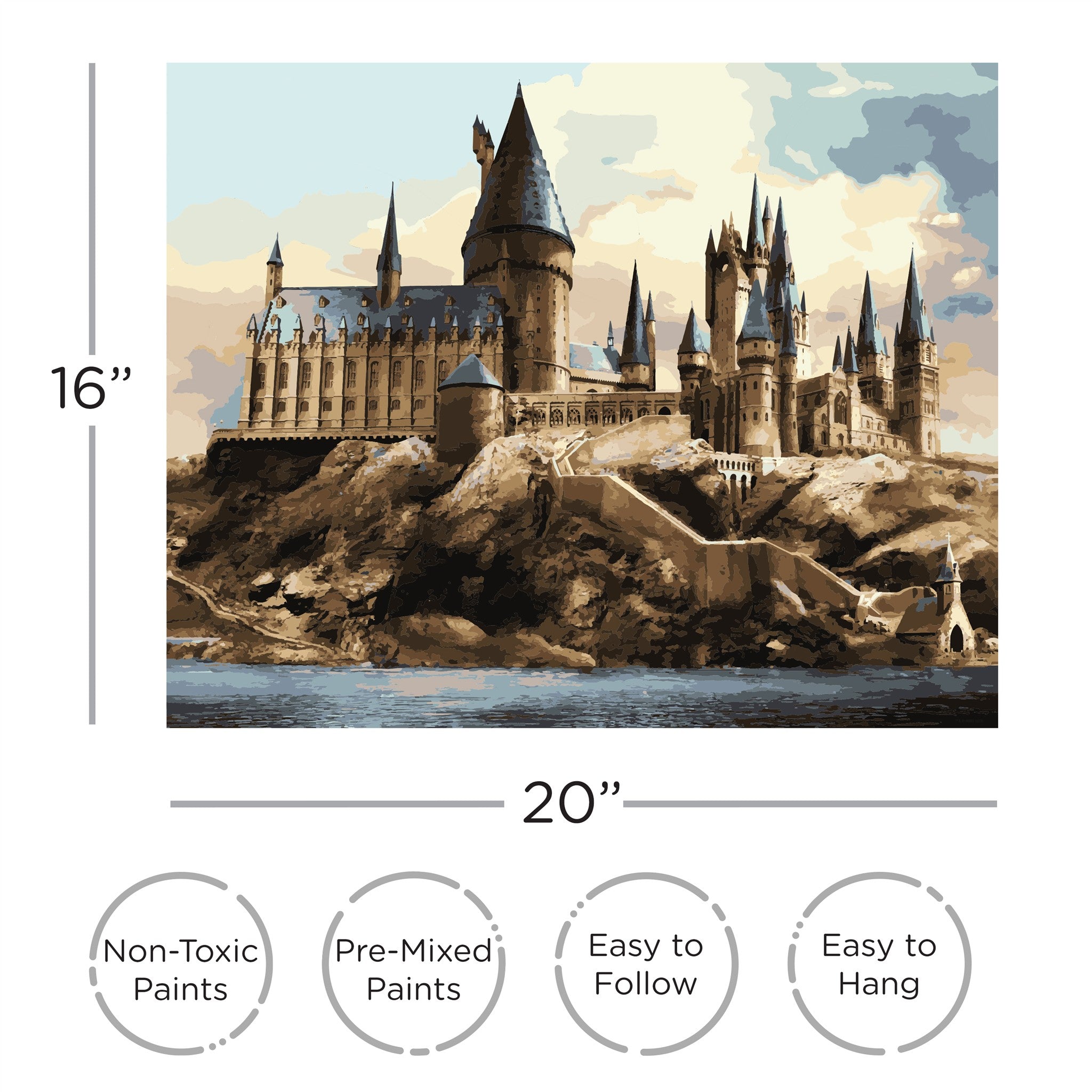 Harry Potter Hogwarts 16x20 Art by Numbers