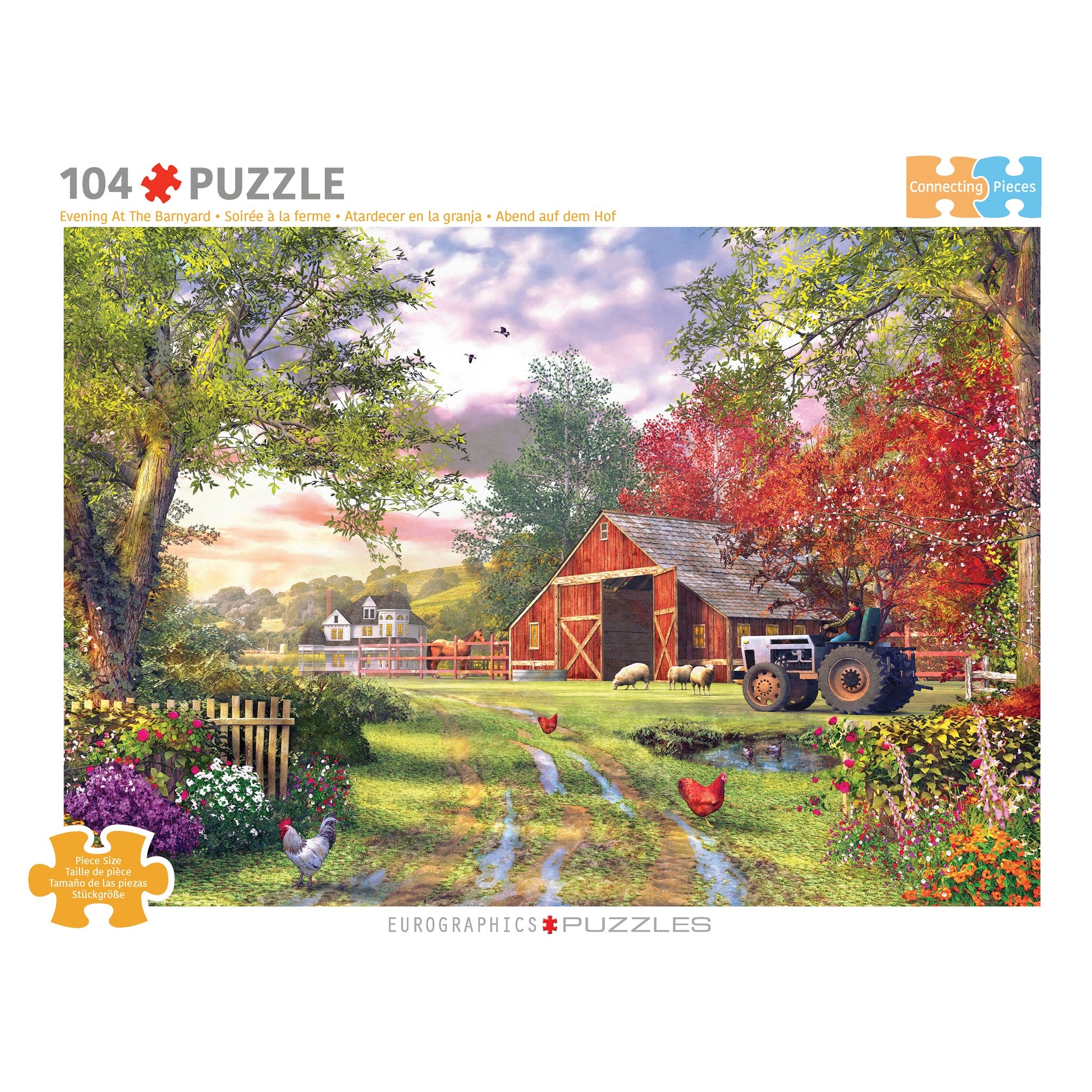 Evening at the Barnyard 104 Piece Puzzle