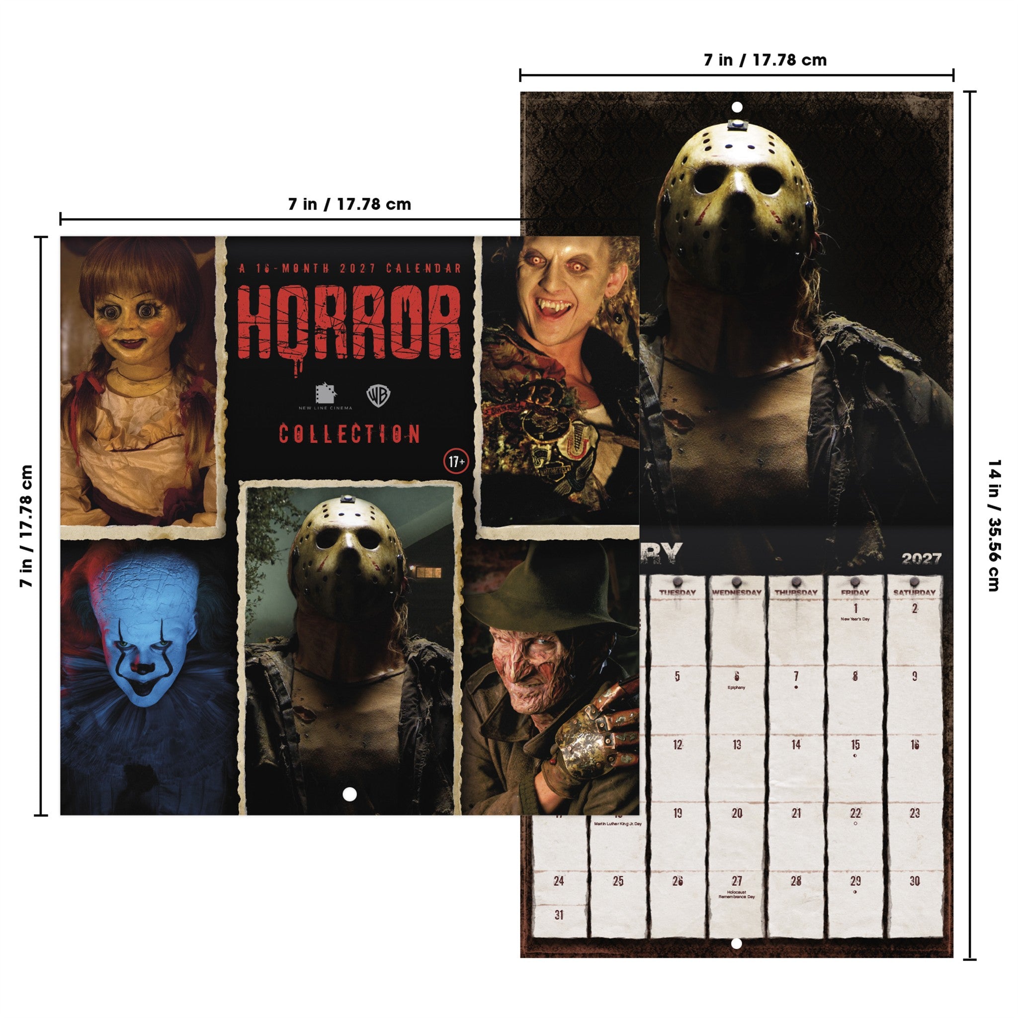 Horror Collection 2027 Mini Calendar