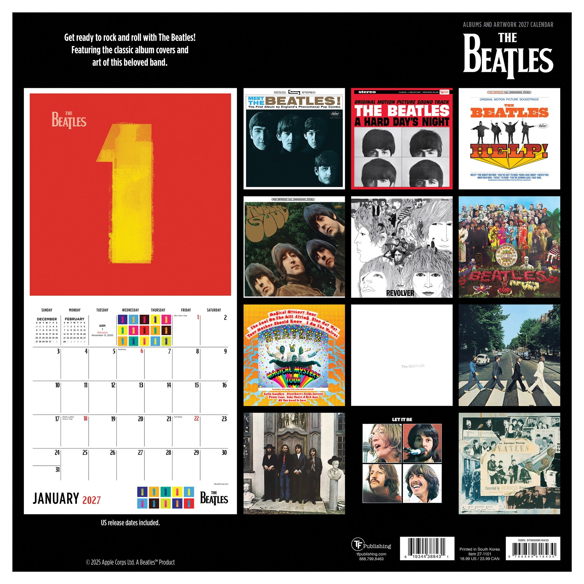 Beatles 2027 Wall Calendar