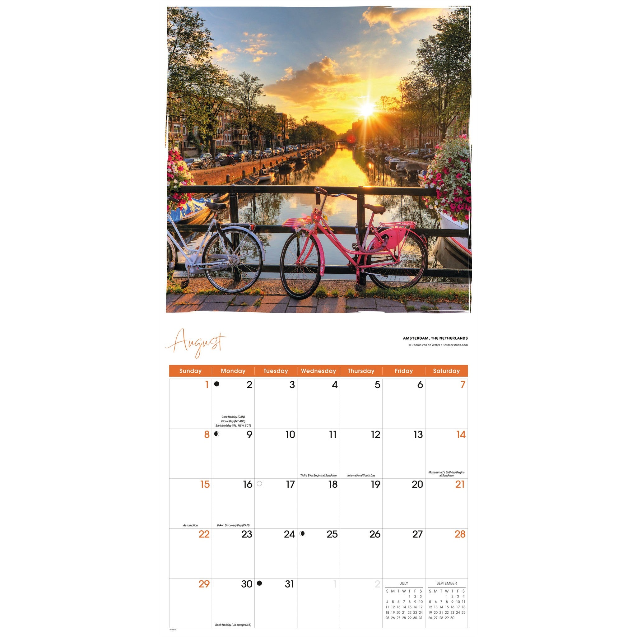 Romantic Europe 2027 Wall Calendar