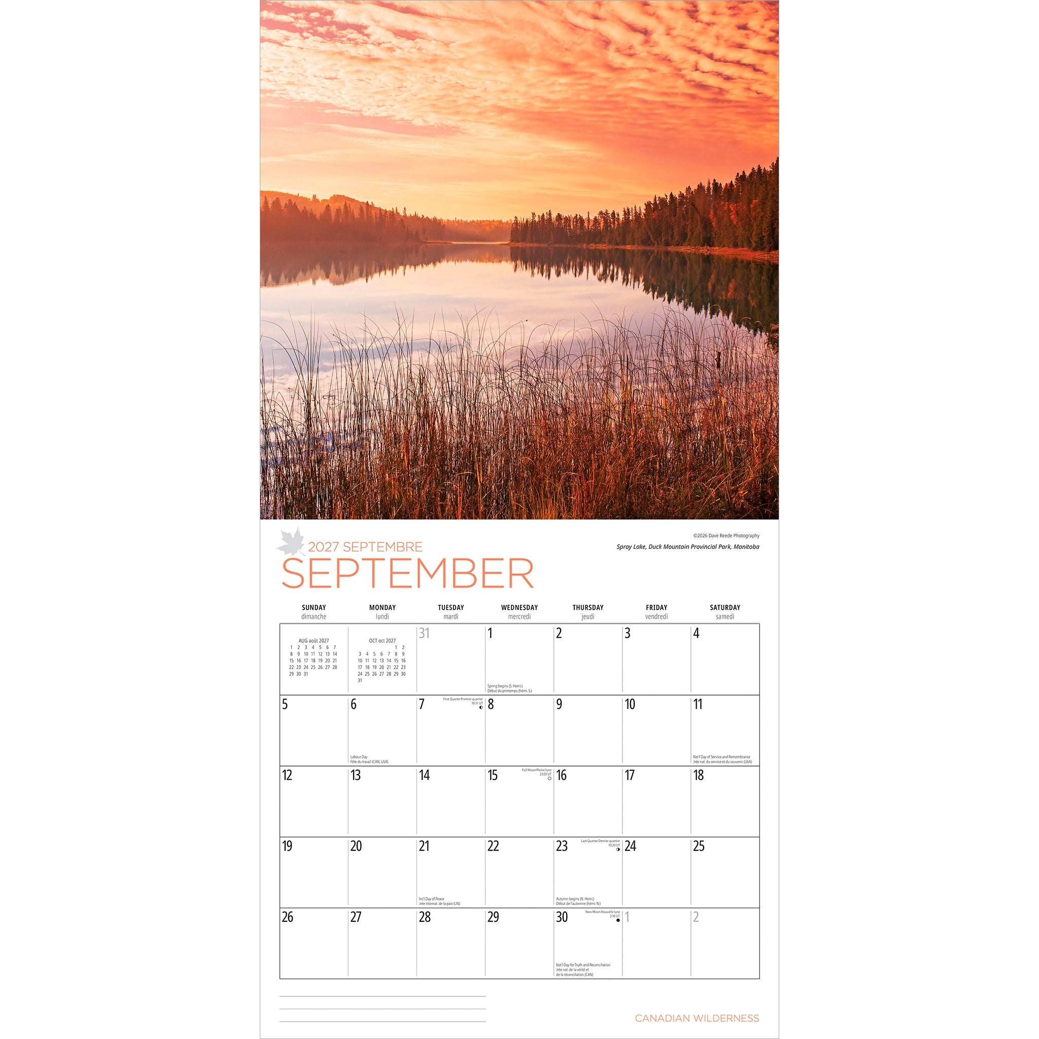 Canadian Wilderness 2027 Wall Calendar - Online Only
