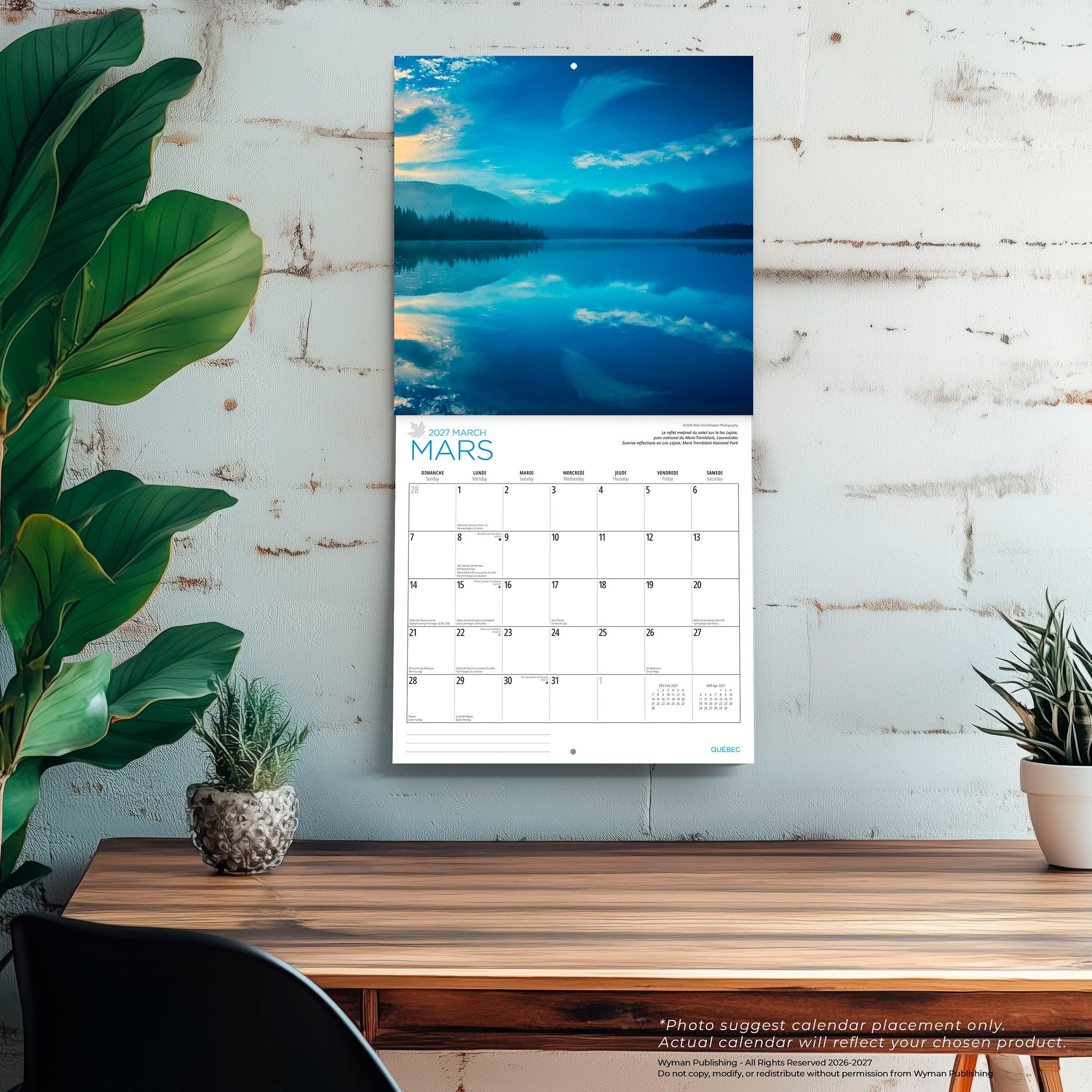 Québec 2027 Wall Calendar