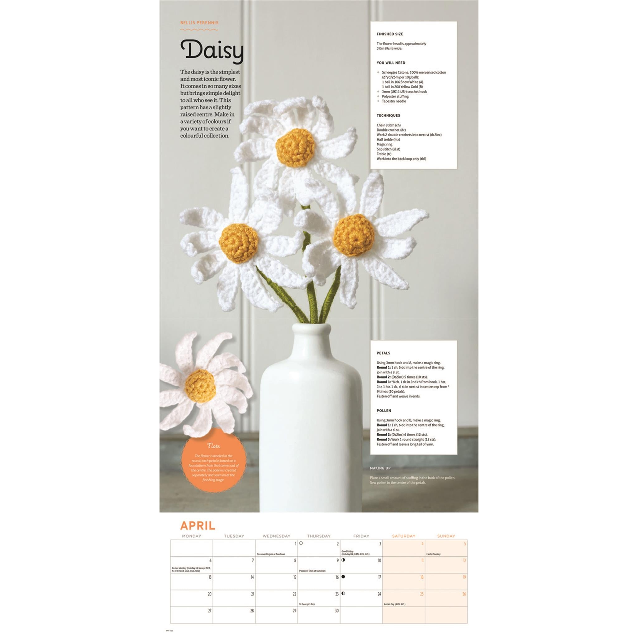 Crocheted Houseplants 2026 Wall Calendar
