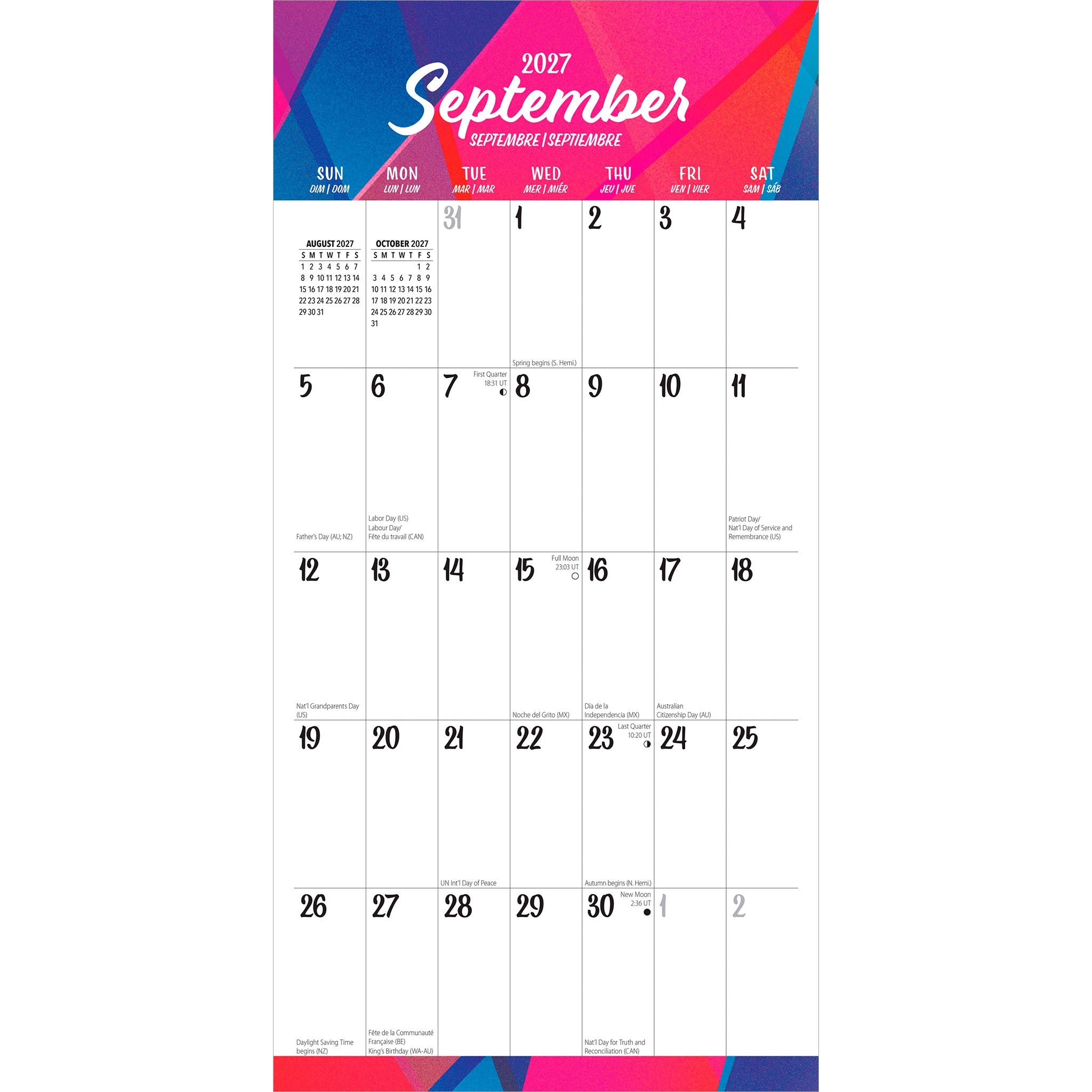 Big and Bright Large Print 2027 Wall Calendar