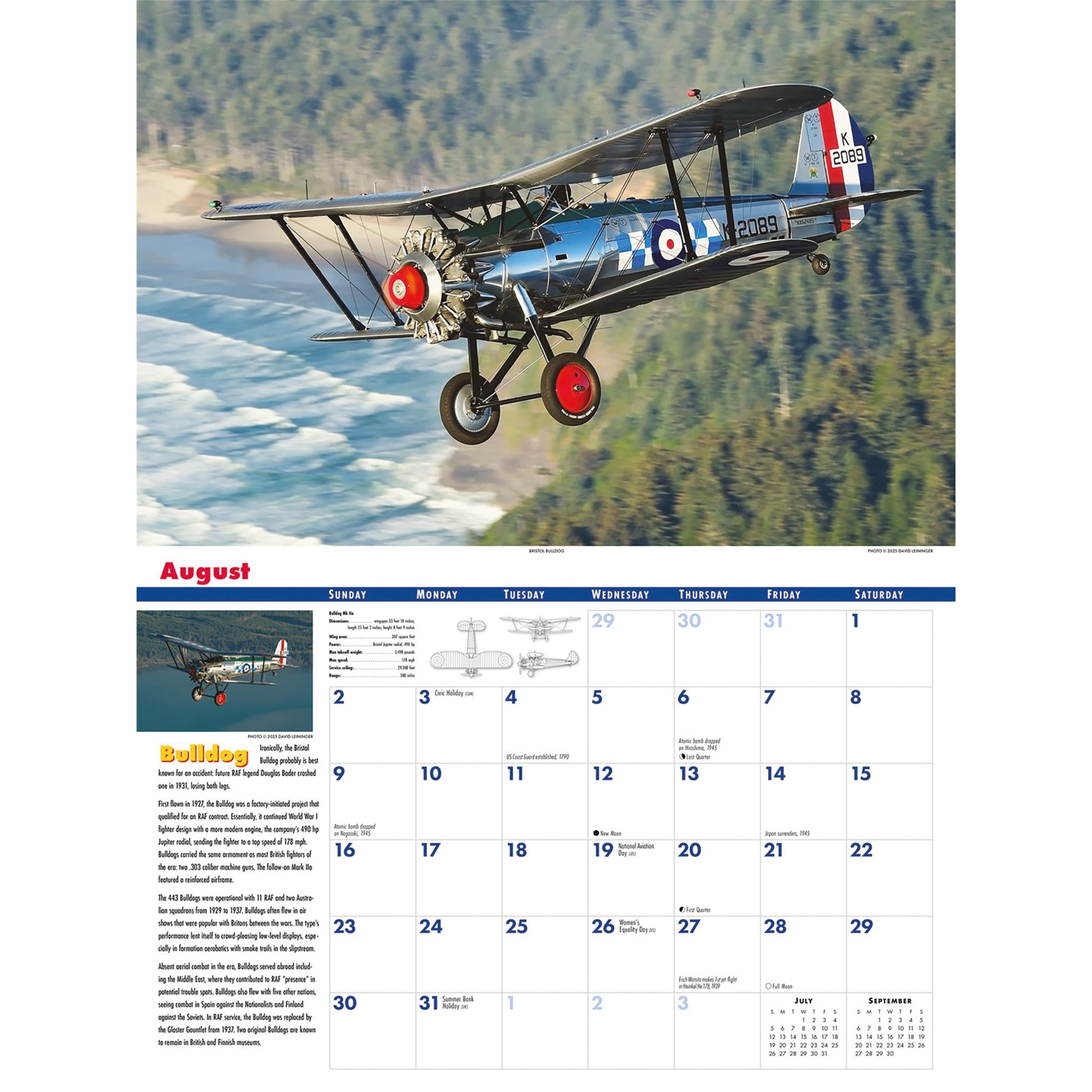 Golden Age Of Flight Deluxe 2026 Wall Calendar