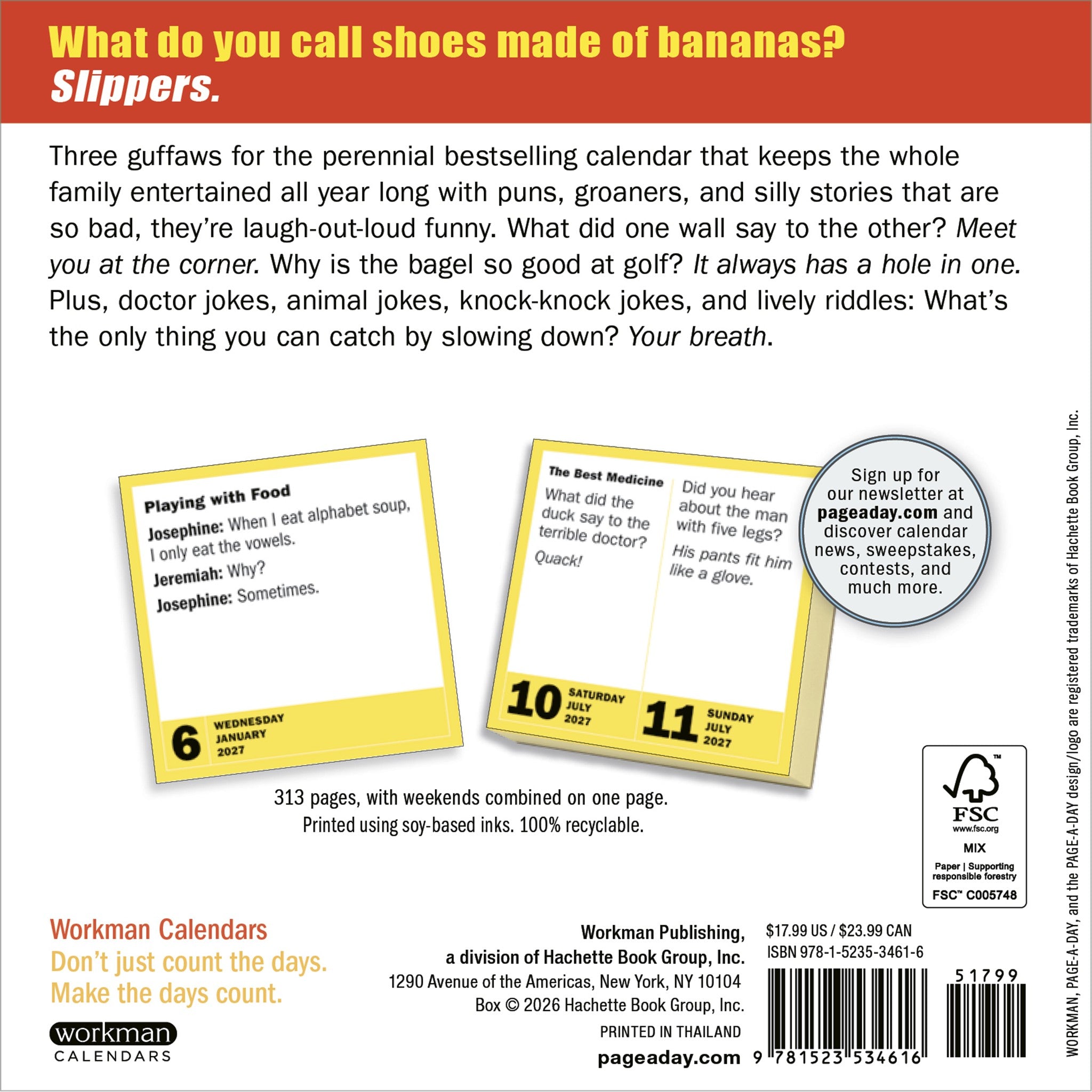 Bad Jokes and Punderful Puns 2027 Box Calendar