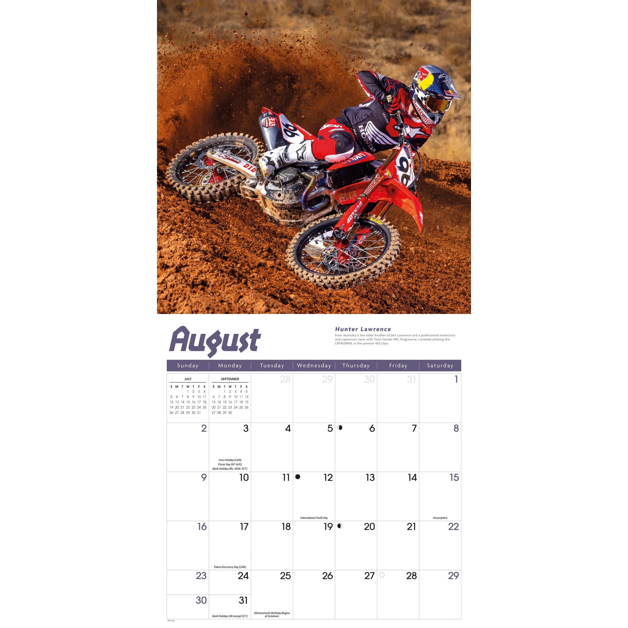 Motocross 2026 Wall Calendar