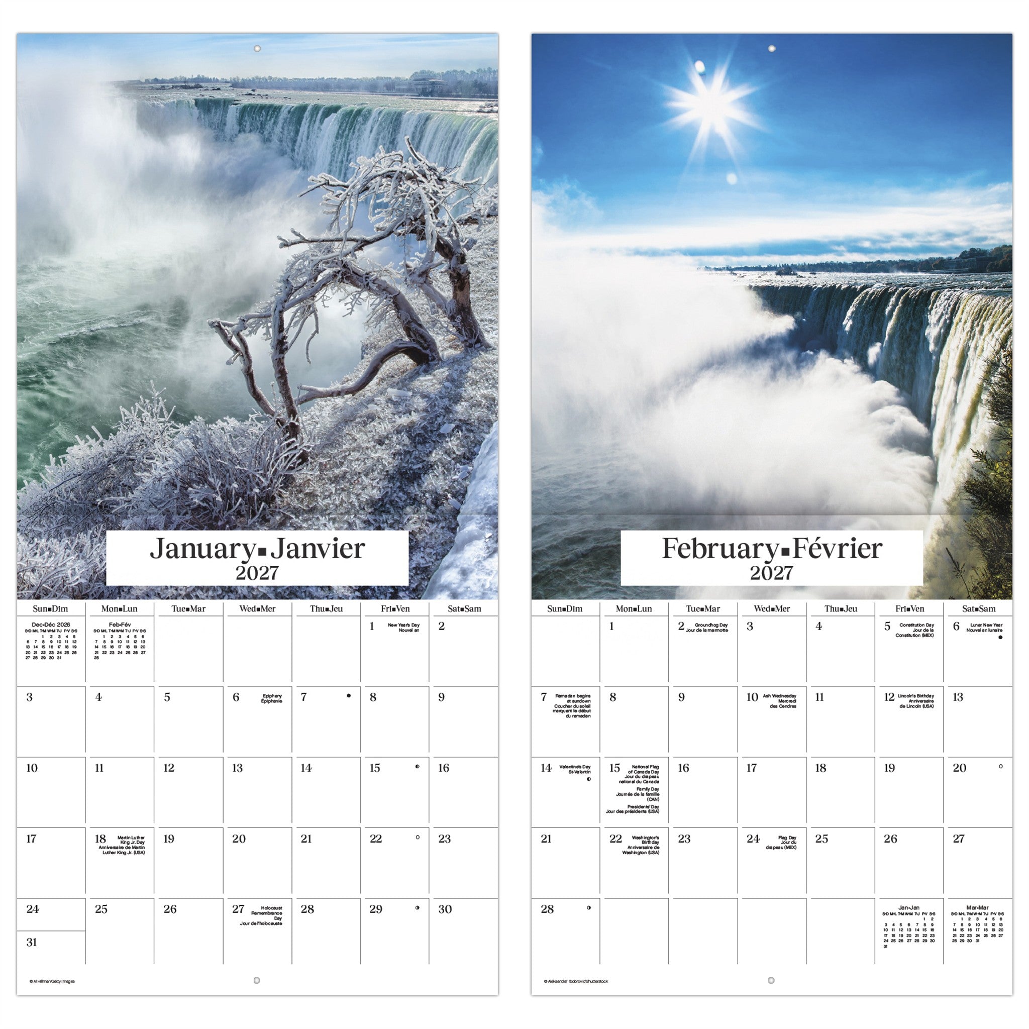 Niagara Falls 2027 Wall Calendar