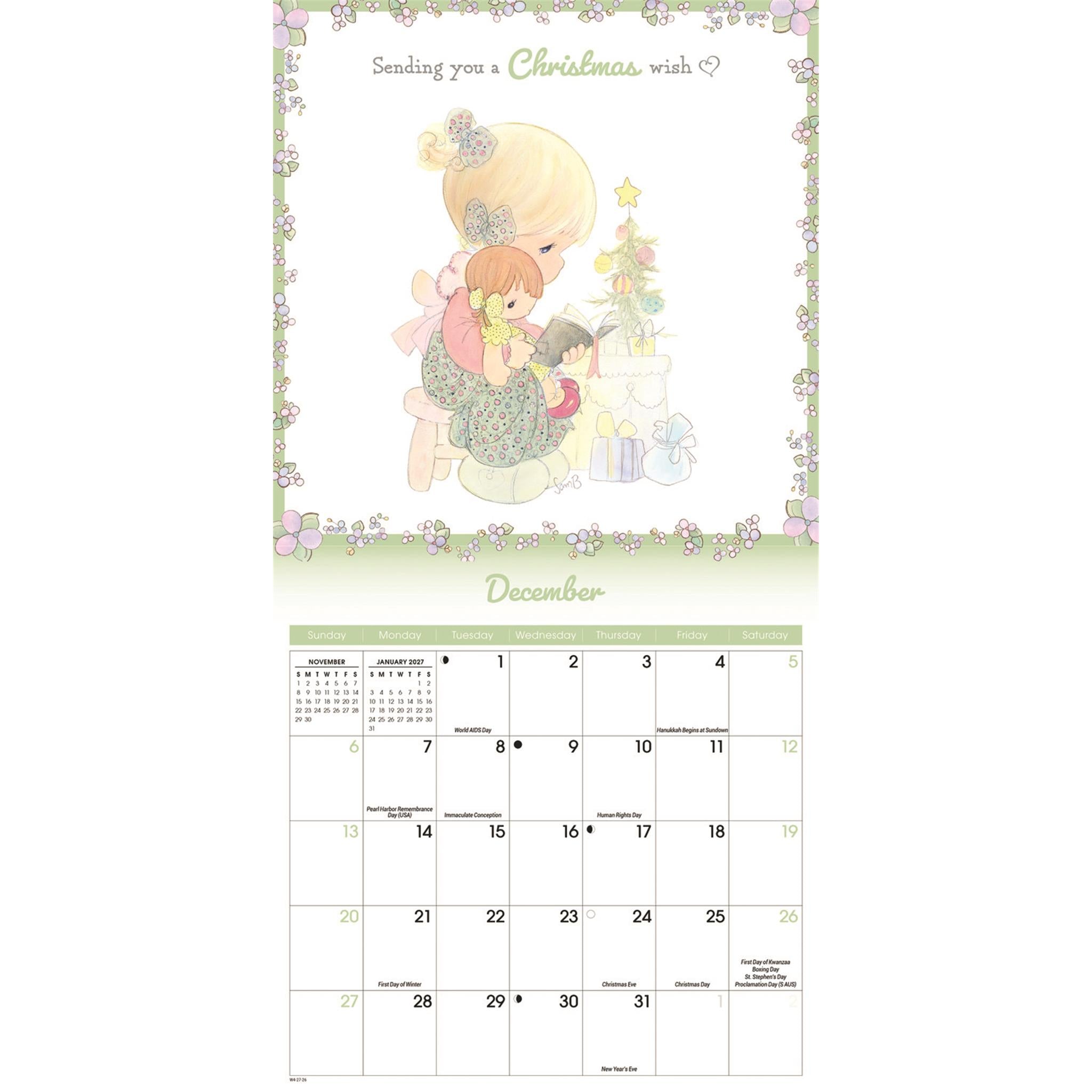 Precious Moments 2026 Mini Calendar