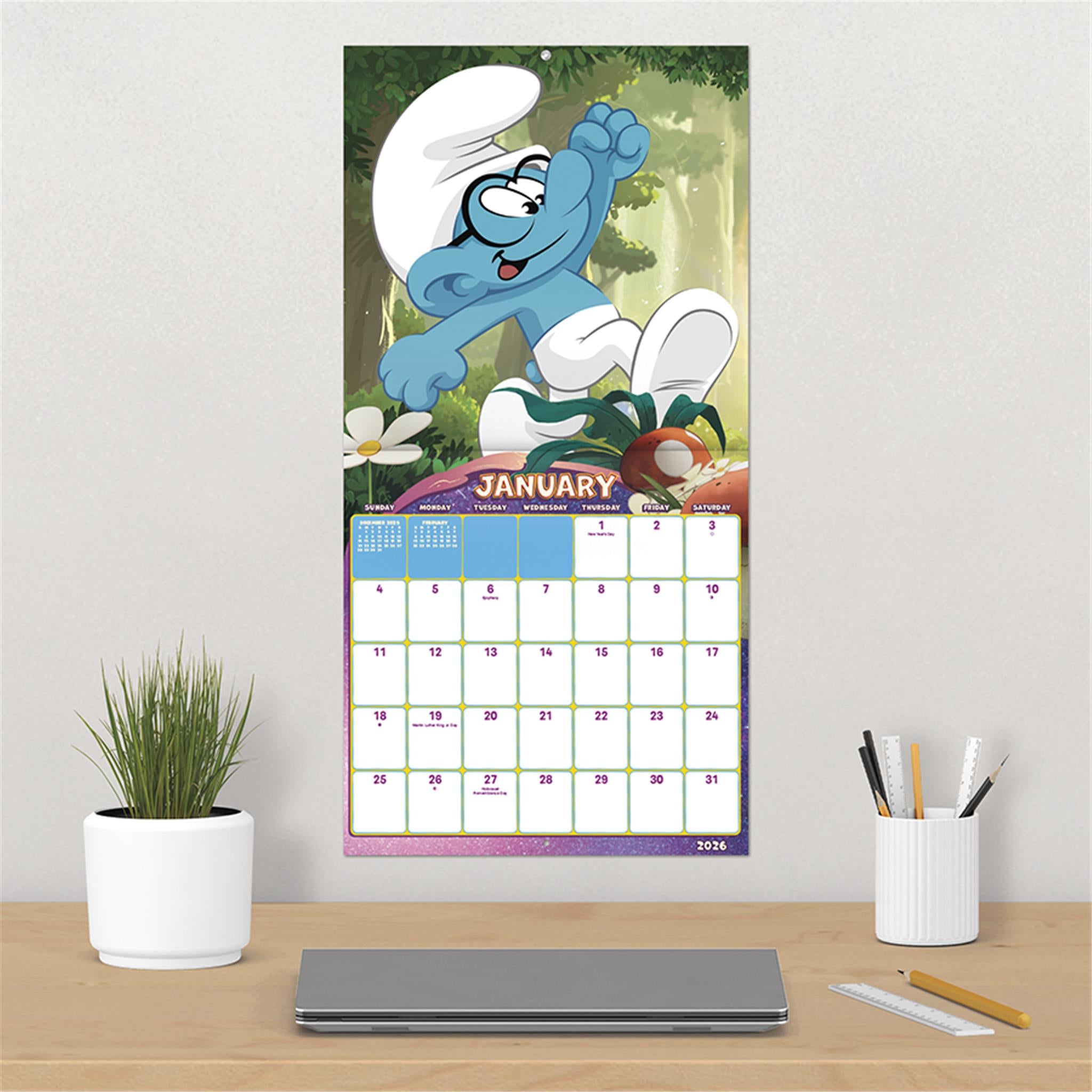 Smurfs 2 2026 Wall Calendar - Online Only