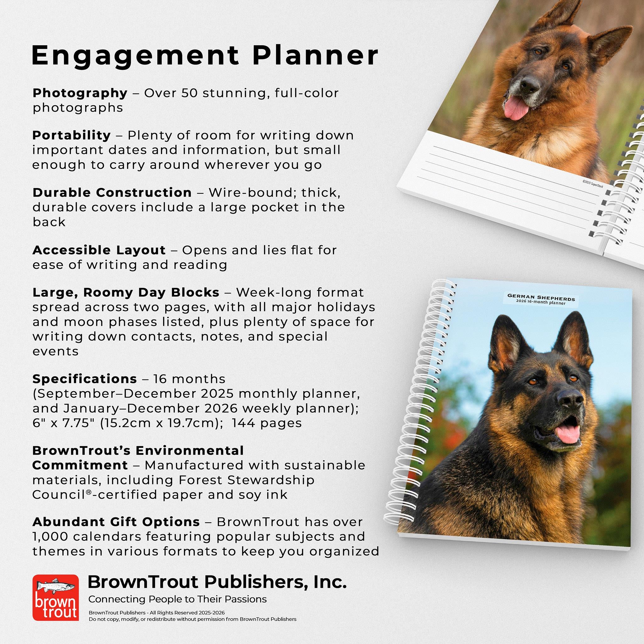 German Shepherds 2026 Engagement Calendar - Online Only
