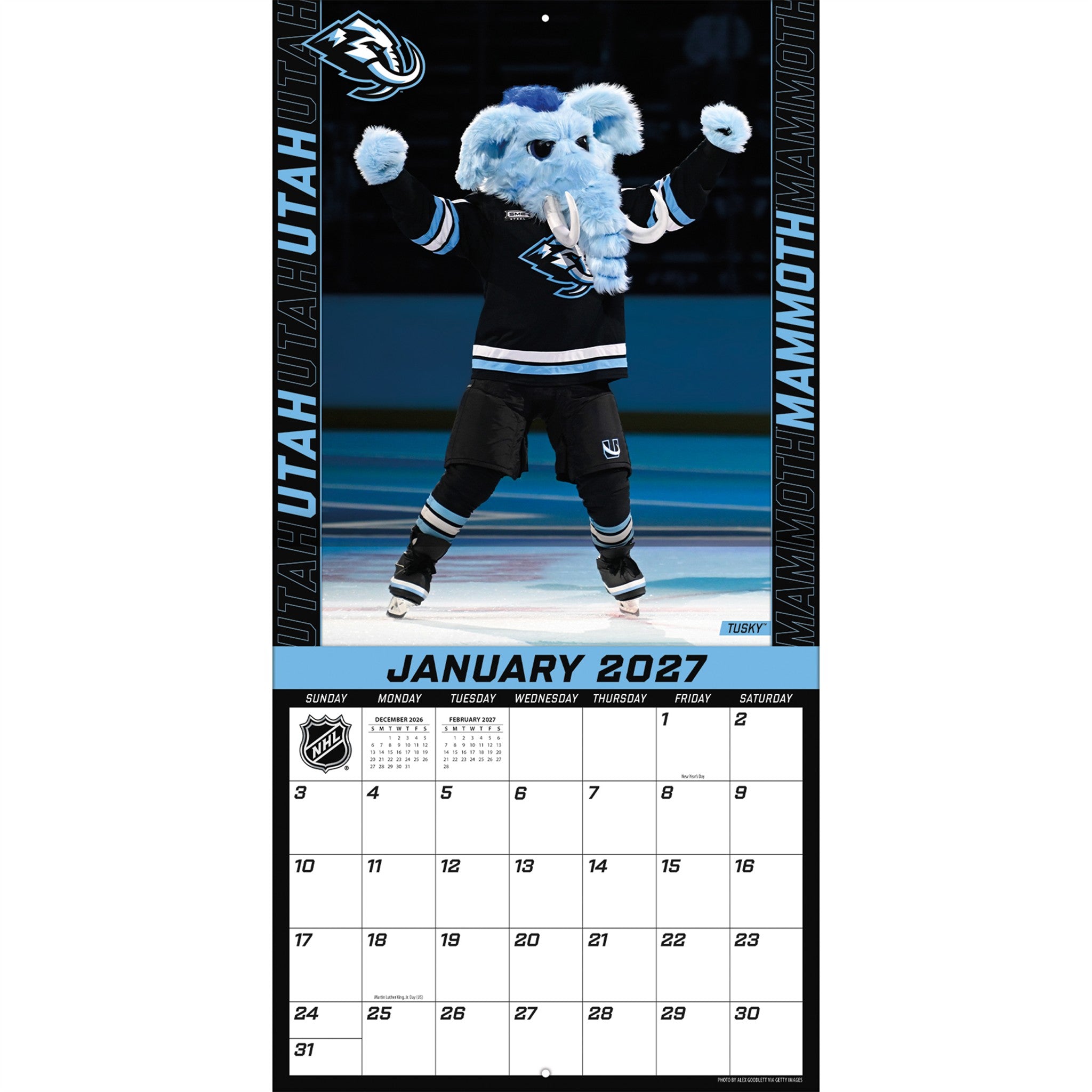 NHL Mascot 2027 Wall Calendar