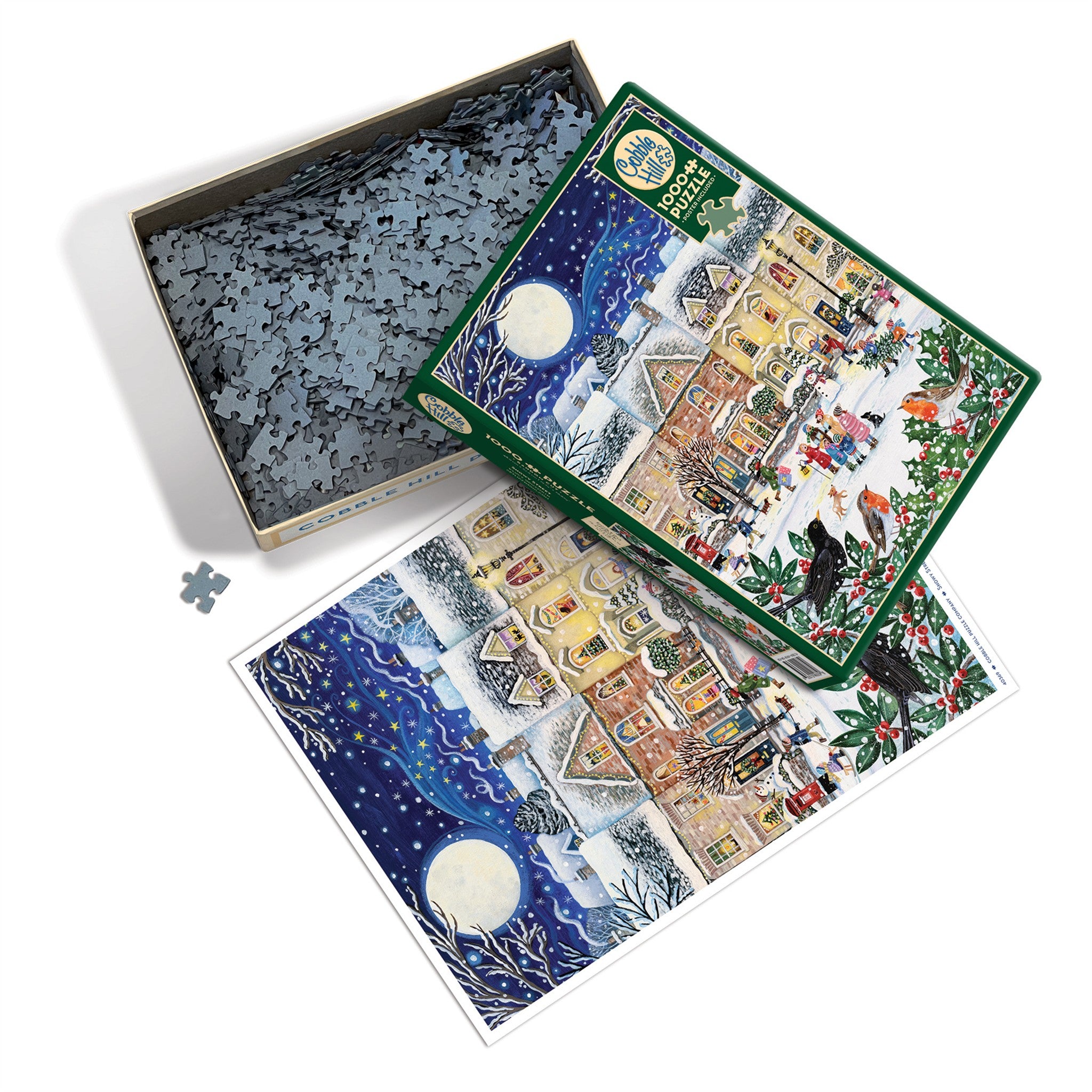 Snowy Street Exclusive 1000 Piece Puzzle