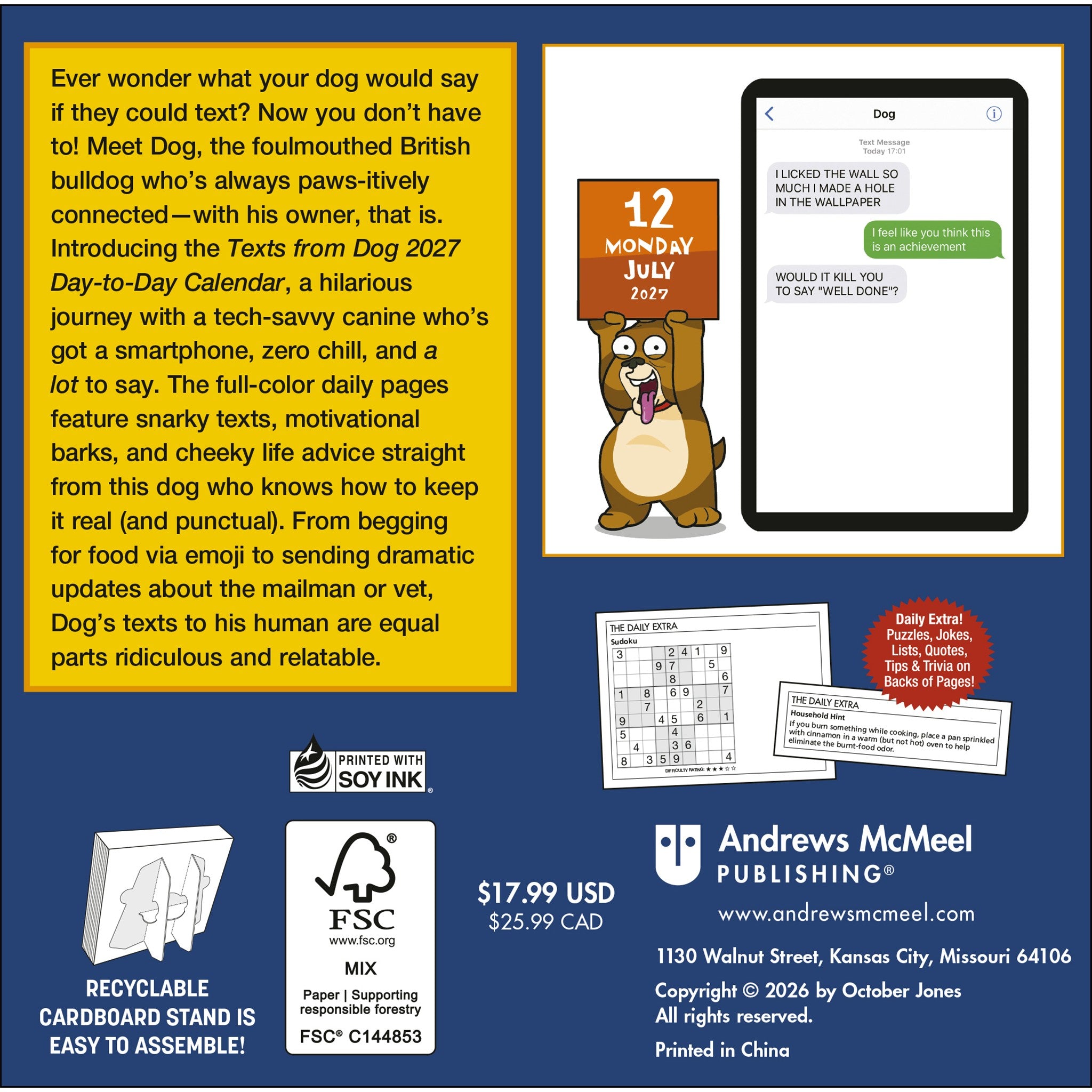 Texts from Dog 2027 Box Calendar