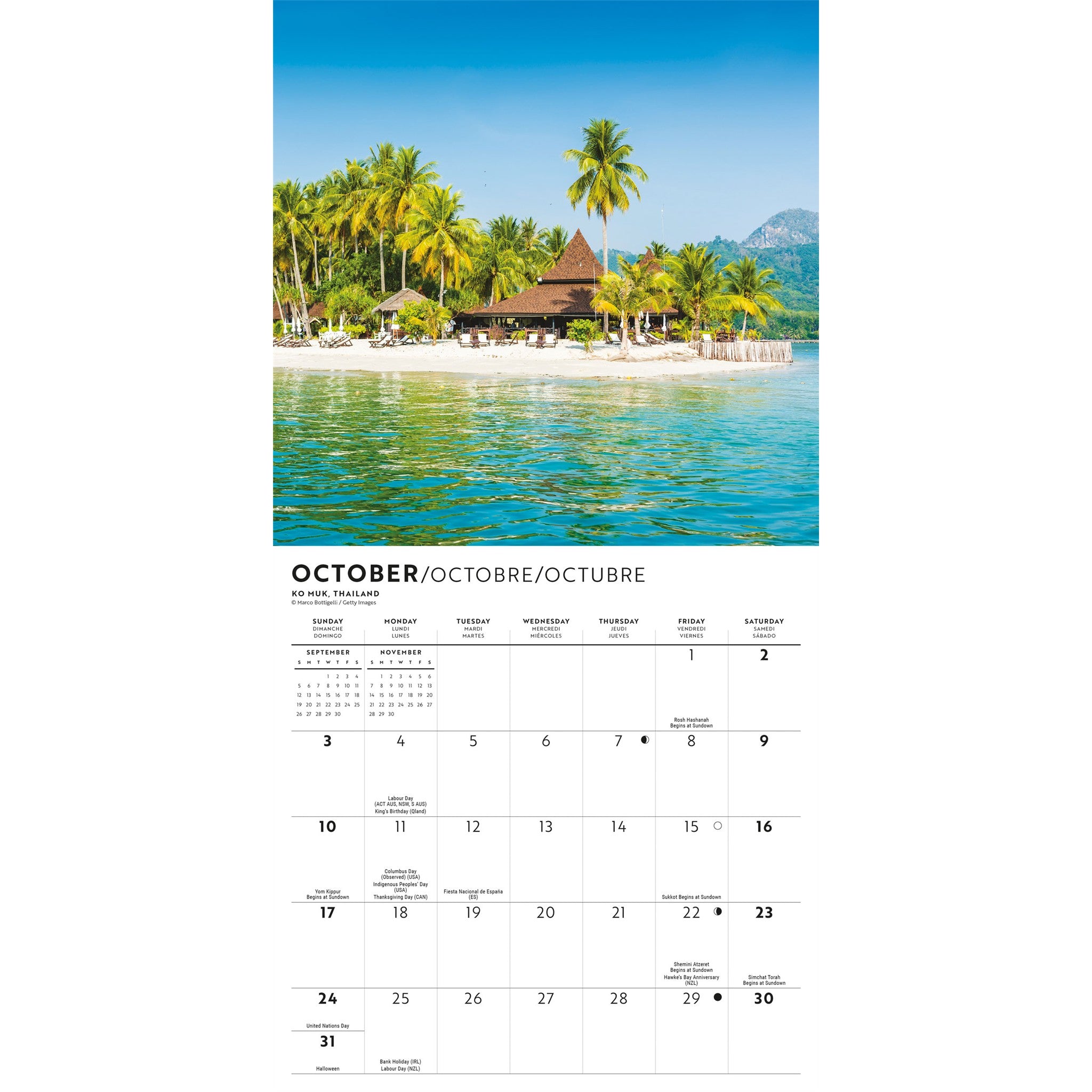 Island Paradise 2027 Mini Calendar