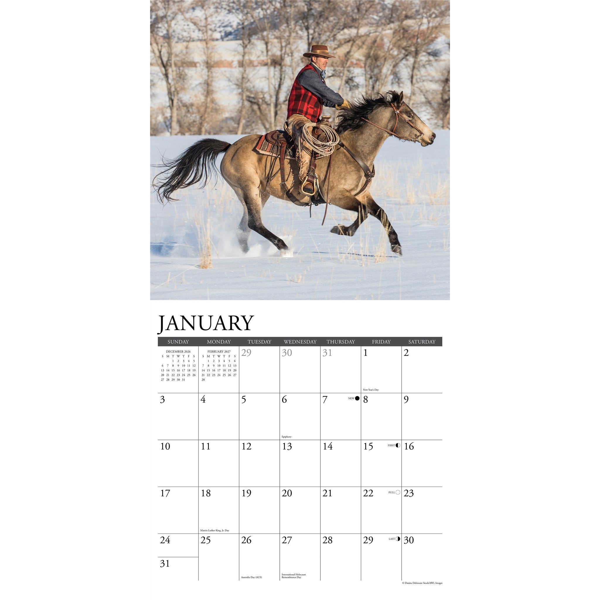 Cowboys 2027 Wall Calendar