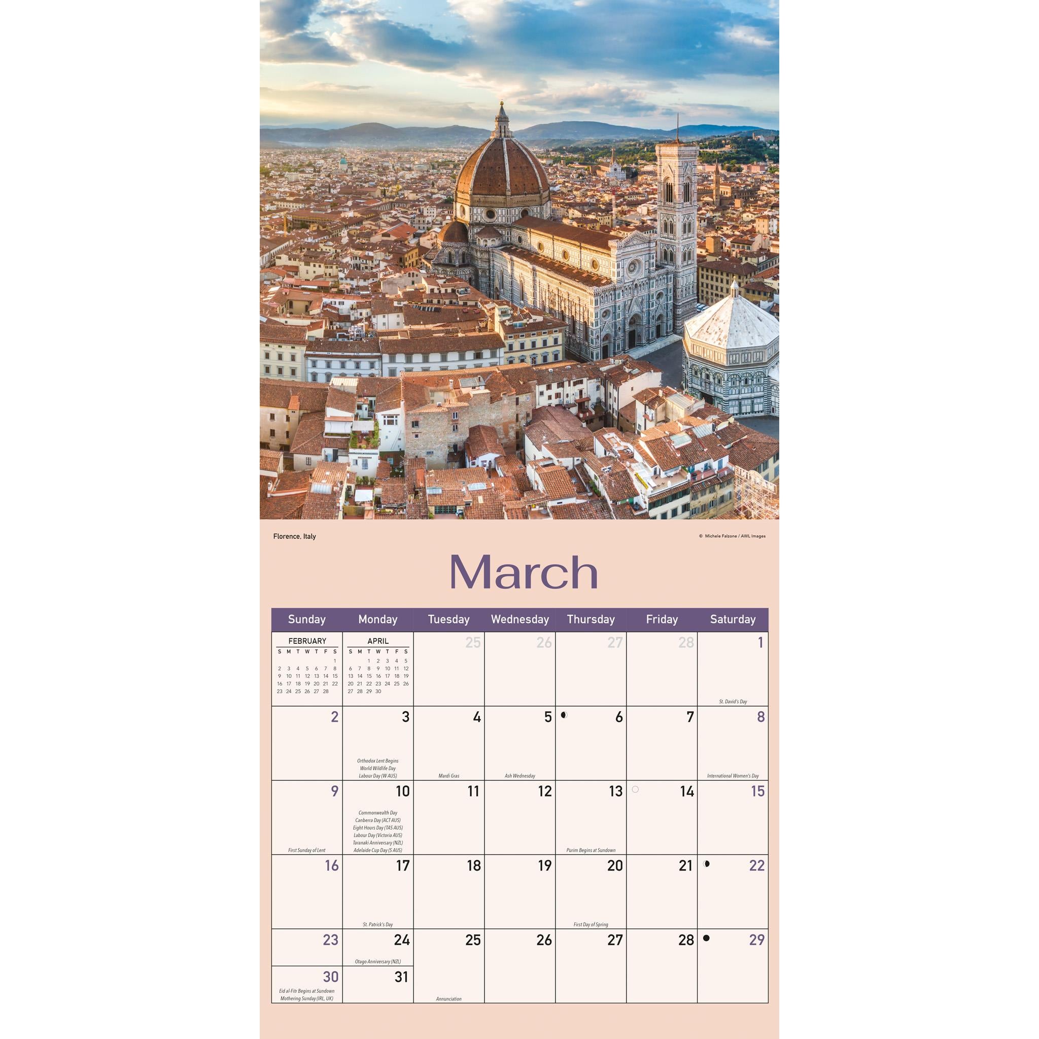 City Skylines Wall 2025 Calendar
