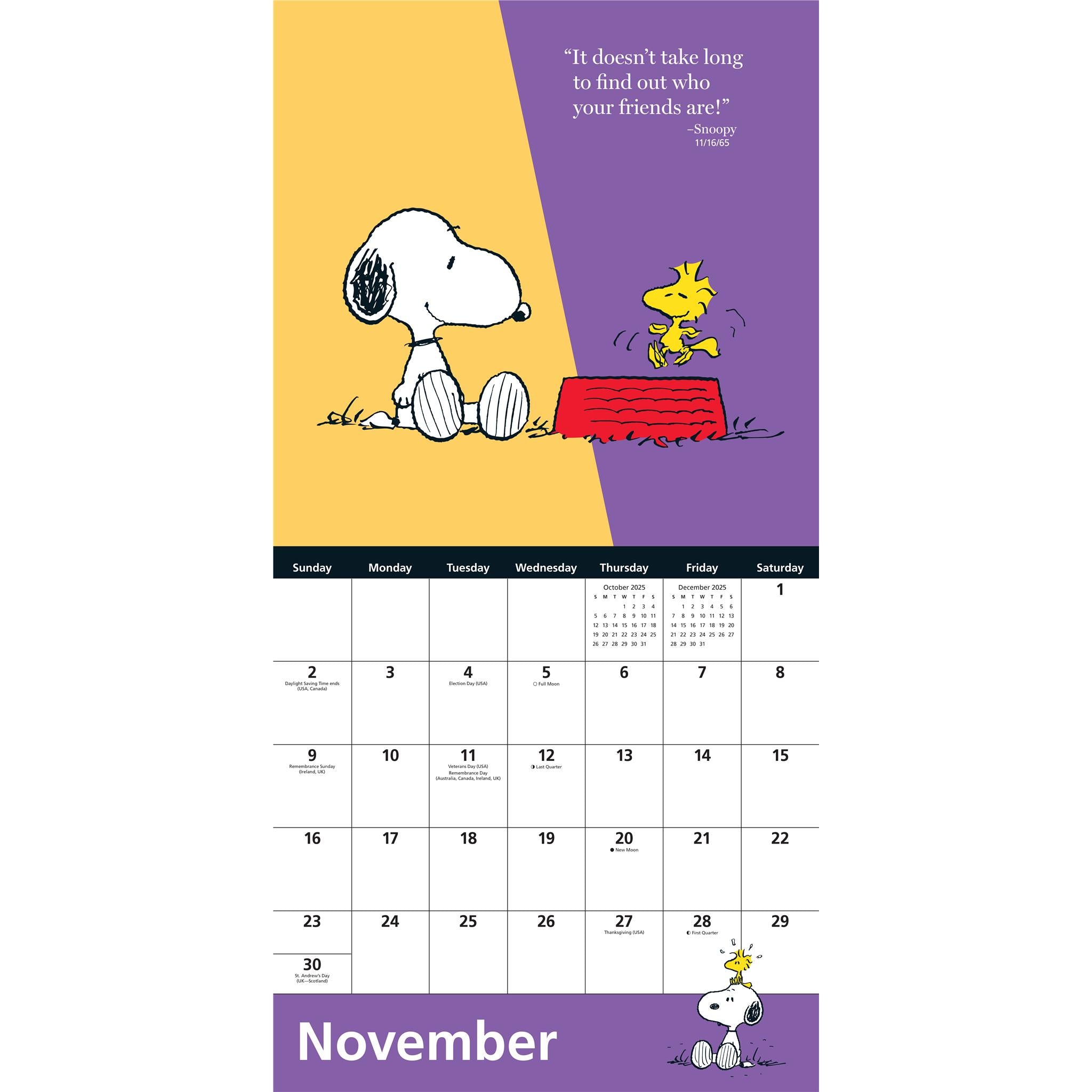 Peanuts Wall 2025 Calendar
