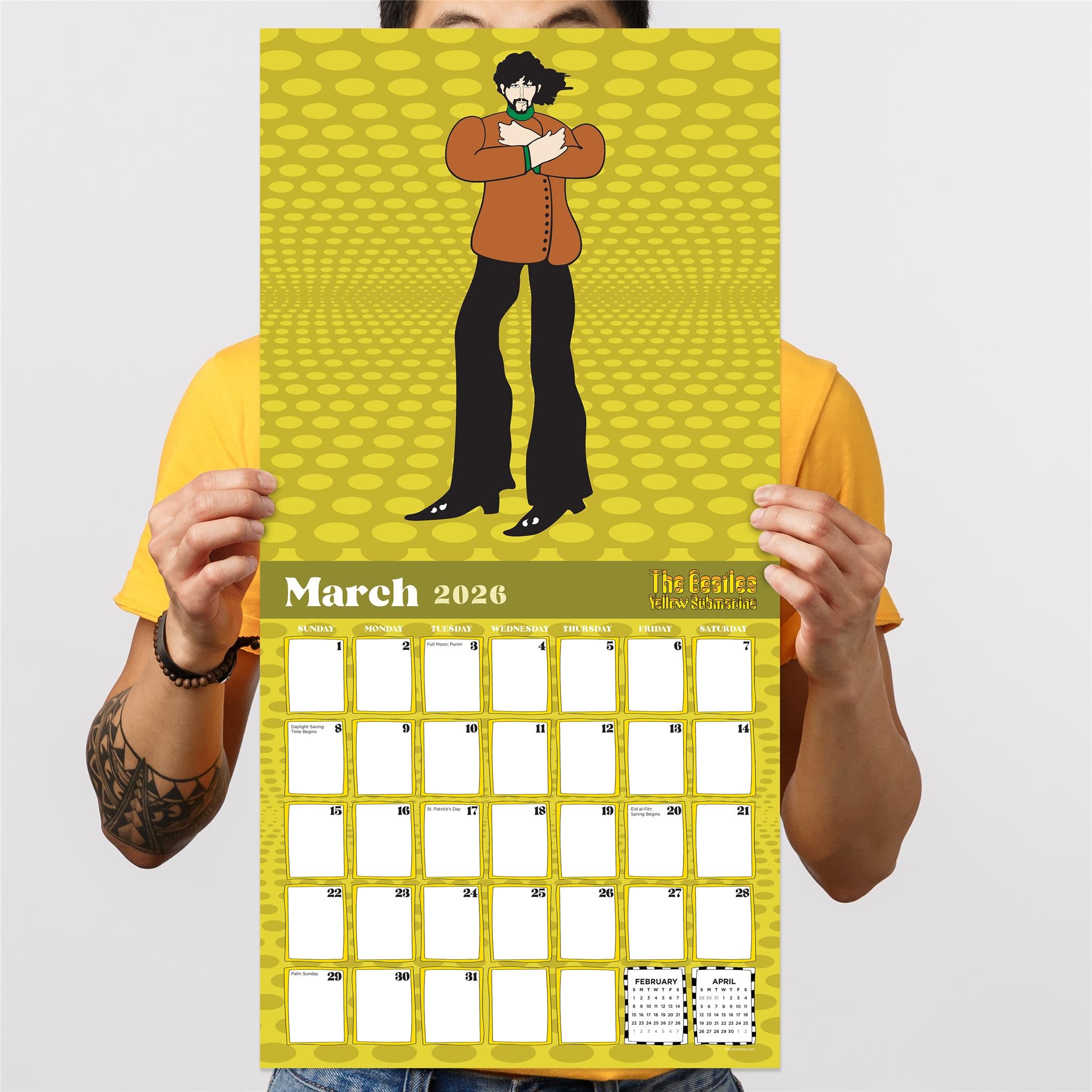 Beatles Yellow Submarine 2026 Wall Calendar - Online Only