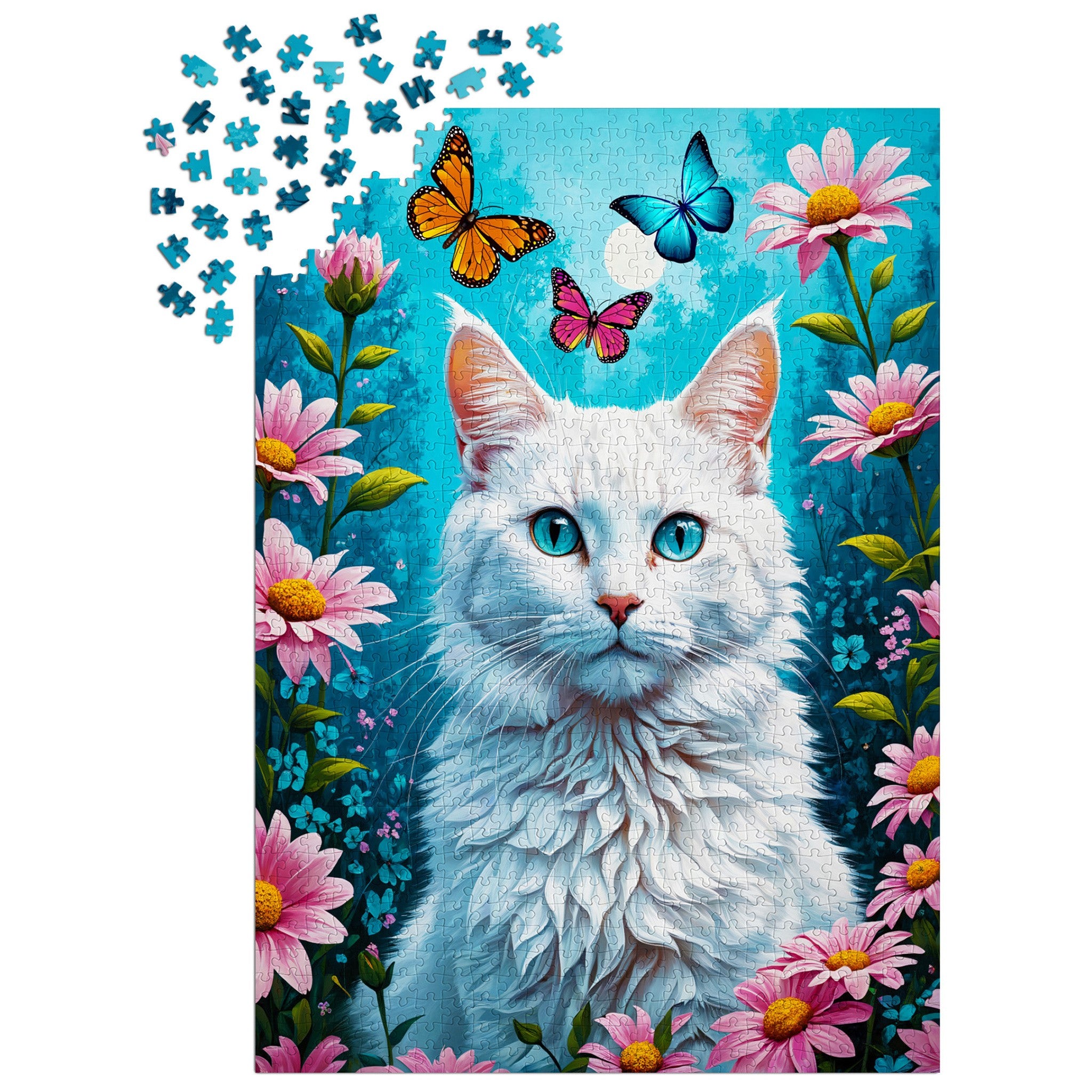 White Cat 1000 Piece Puzzle - Online Only