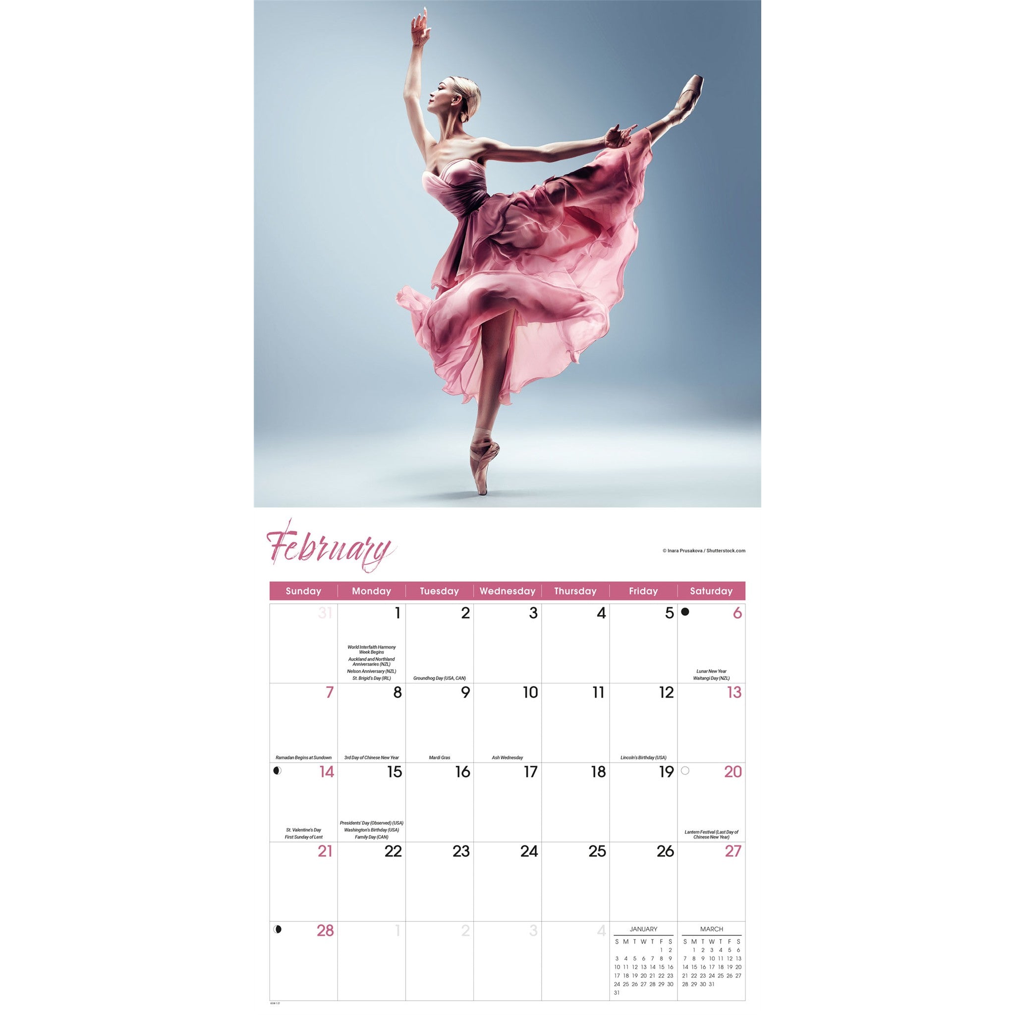 Ballet 2027 Wall Calendar