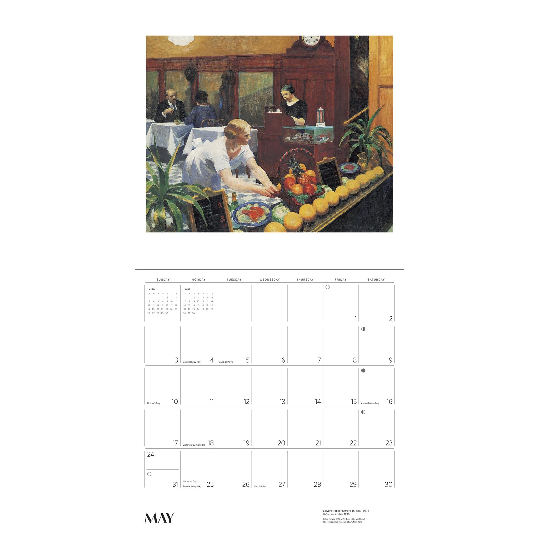 Edward Hopper 2026 Wall Calendar