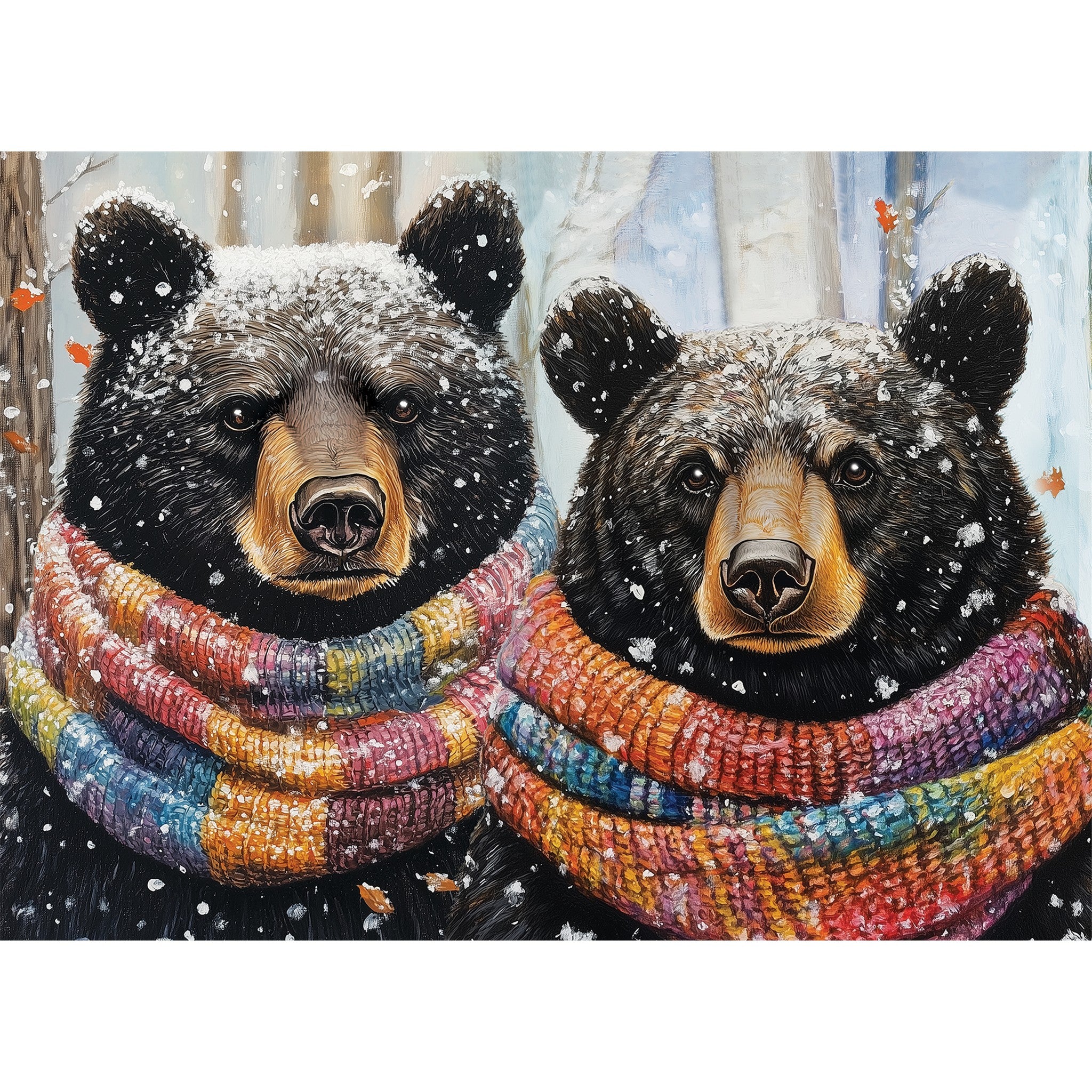 Bears with Scarves Exclusive 1000 Piece Puzzle