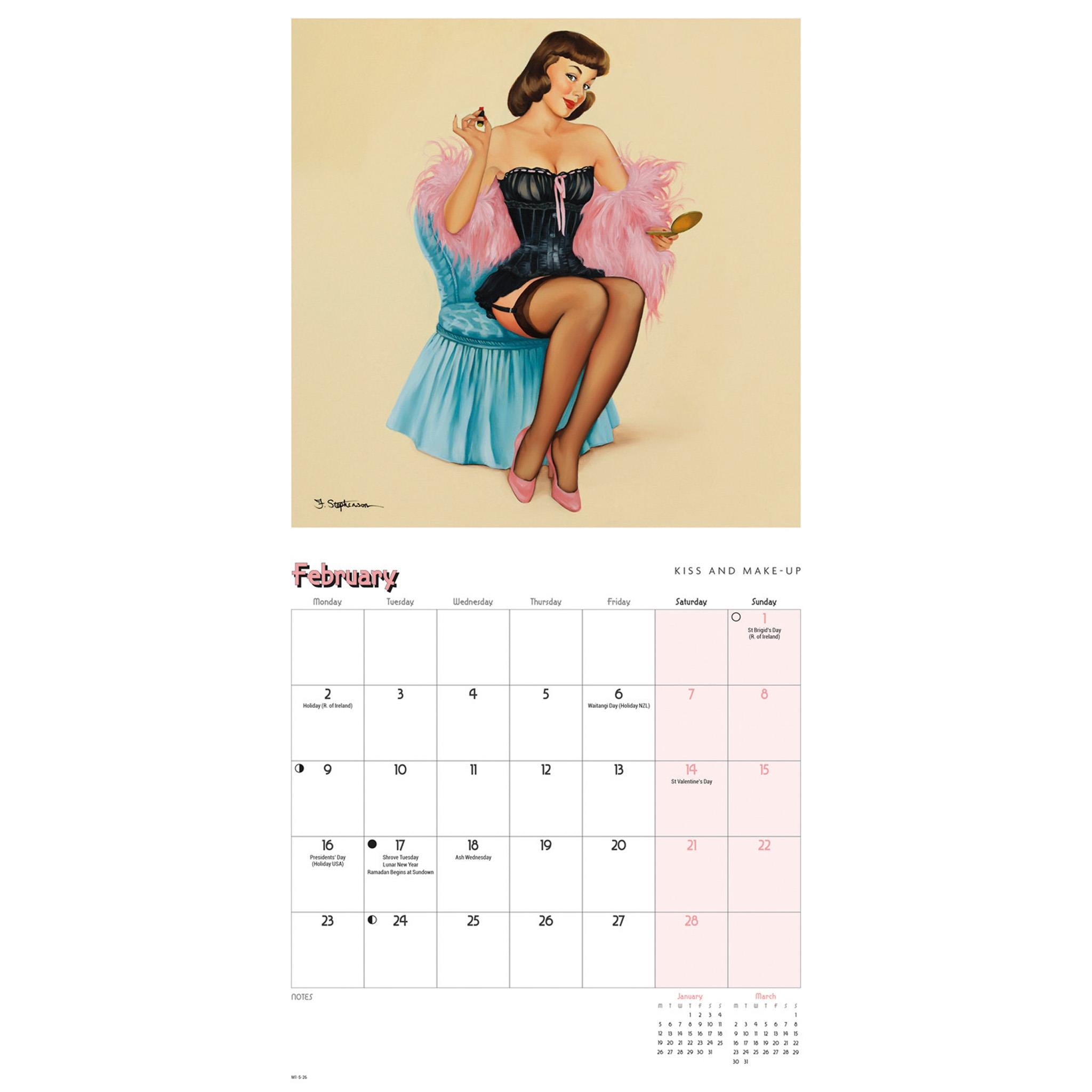Pin Ups 2026 Mini Calendar