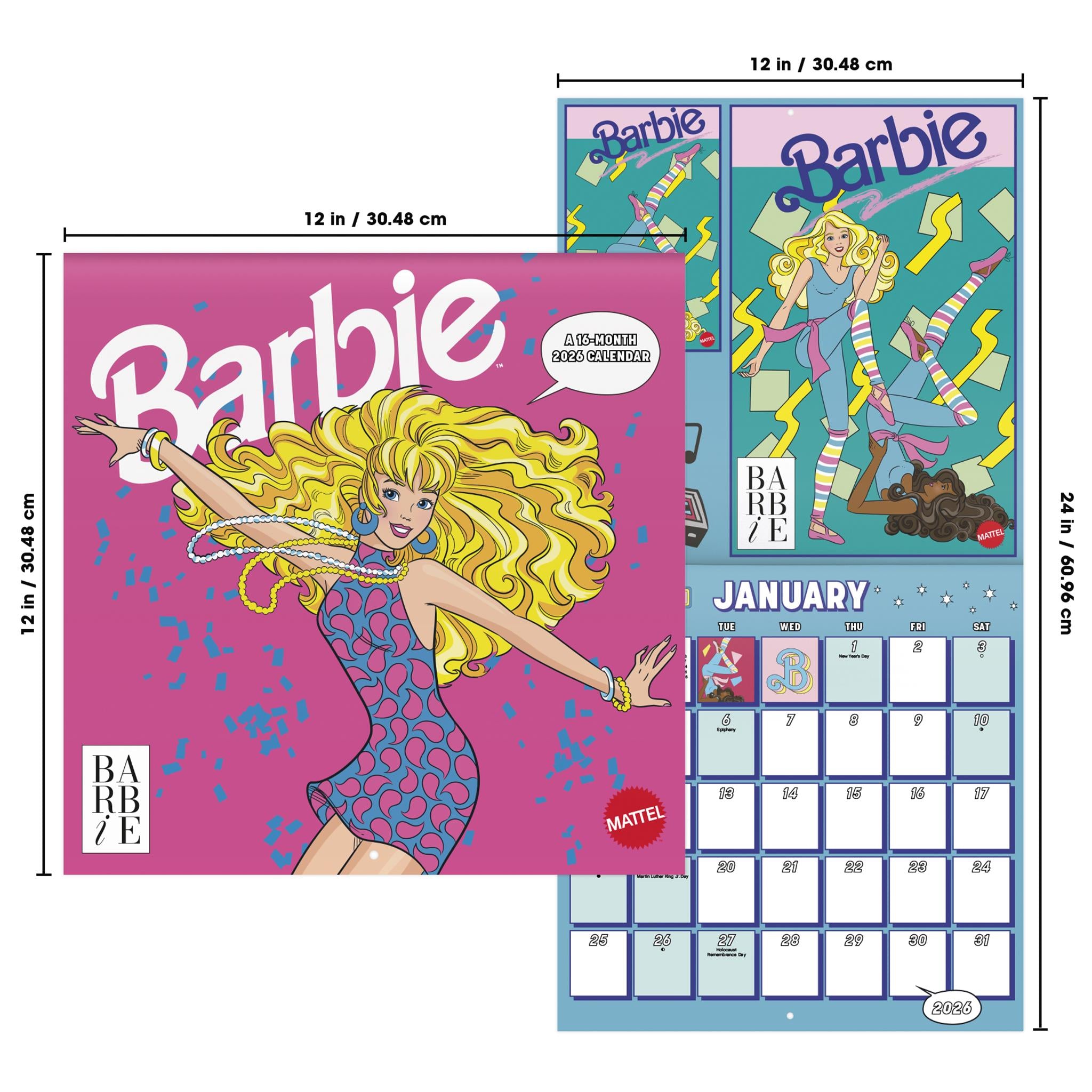 Barbie Comic 2026 Wall Calendar