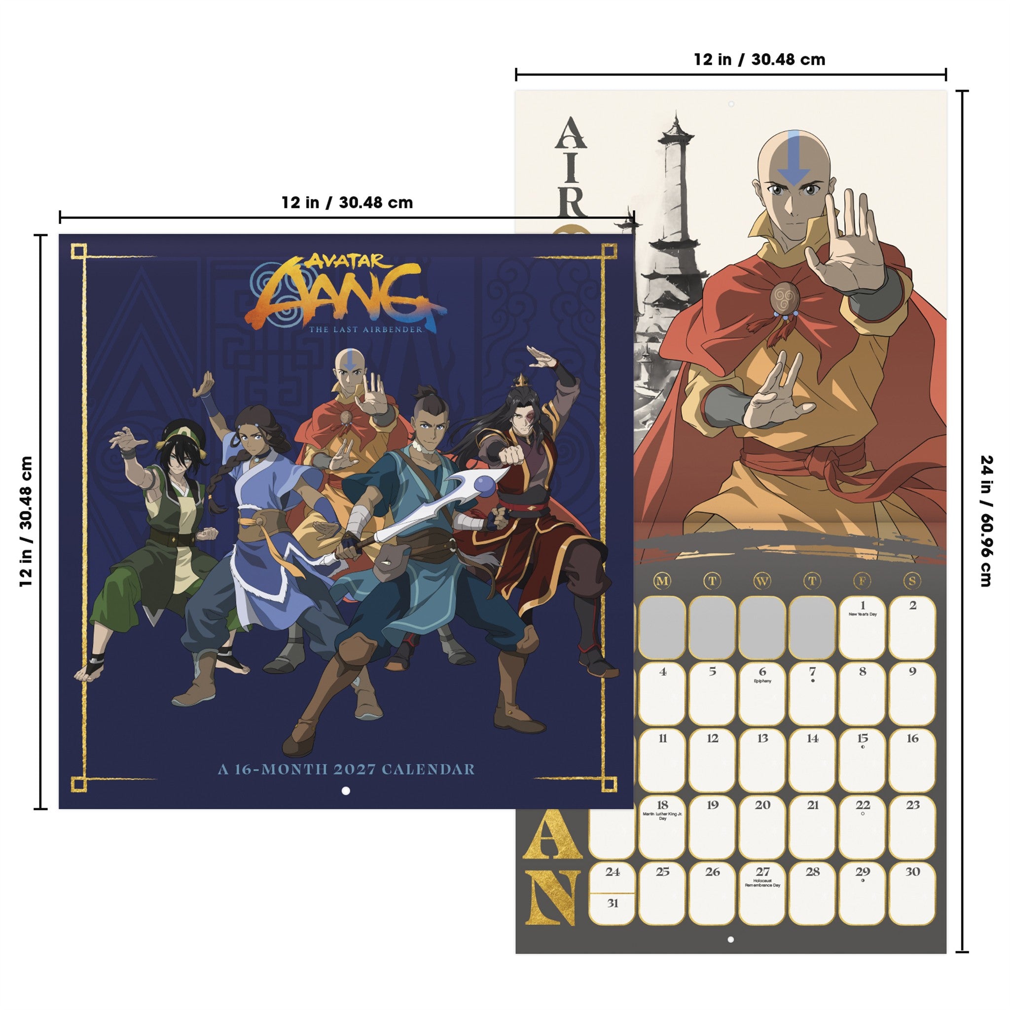 The Legend of Aang: The last Airbender 2027 Wall Calendar