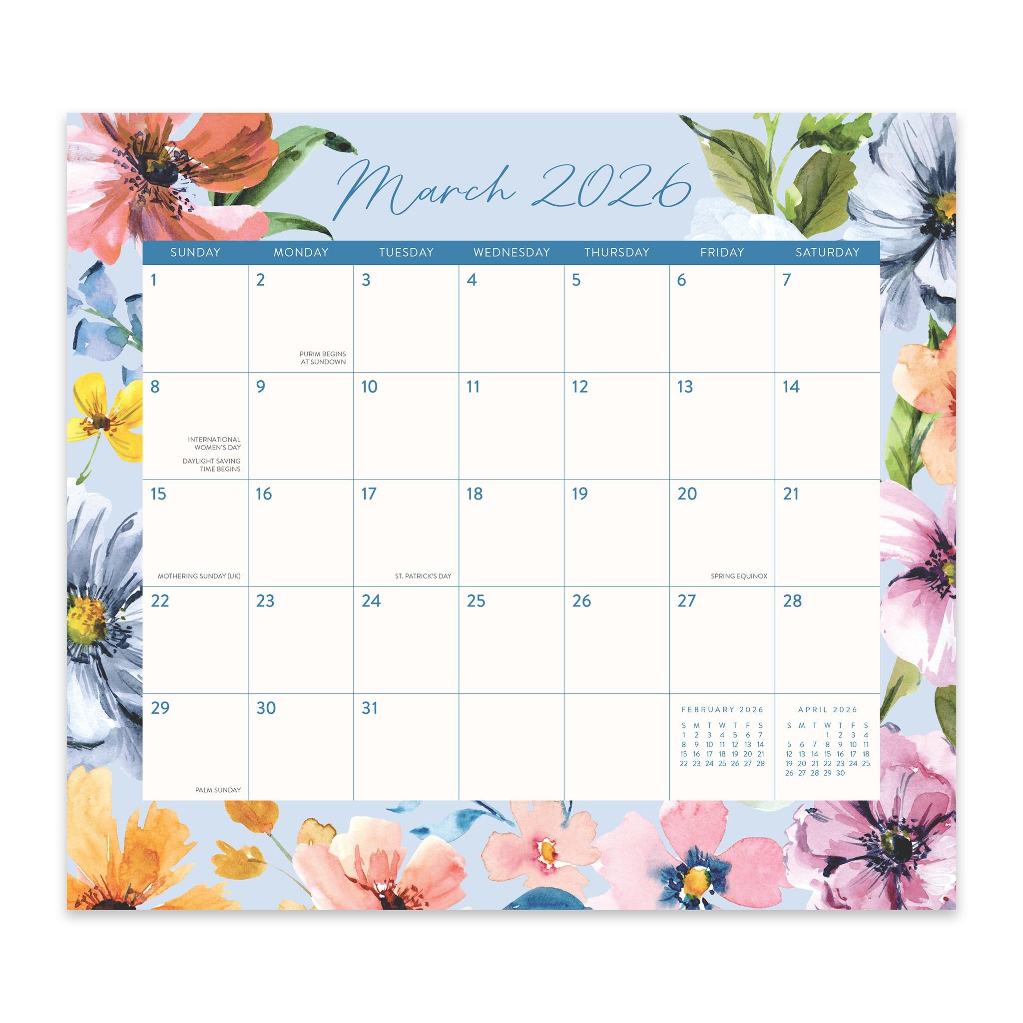 Bella Flora 2025-2026 Exclusive Mini Magnetic Pad Calendar