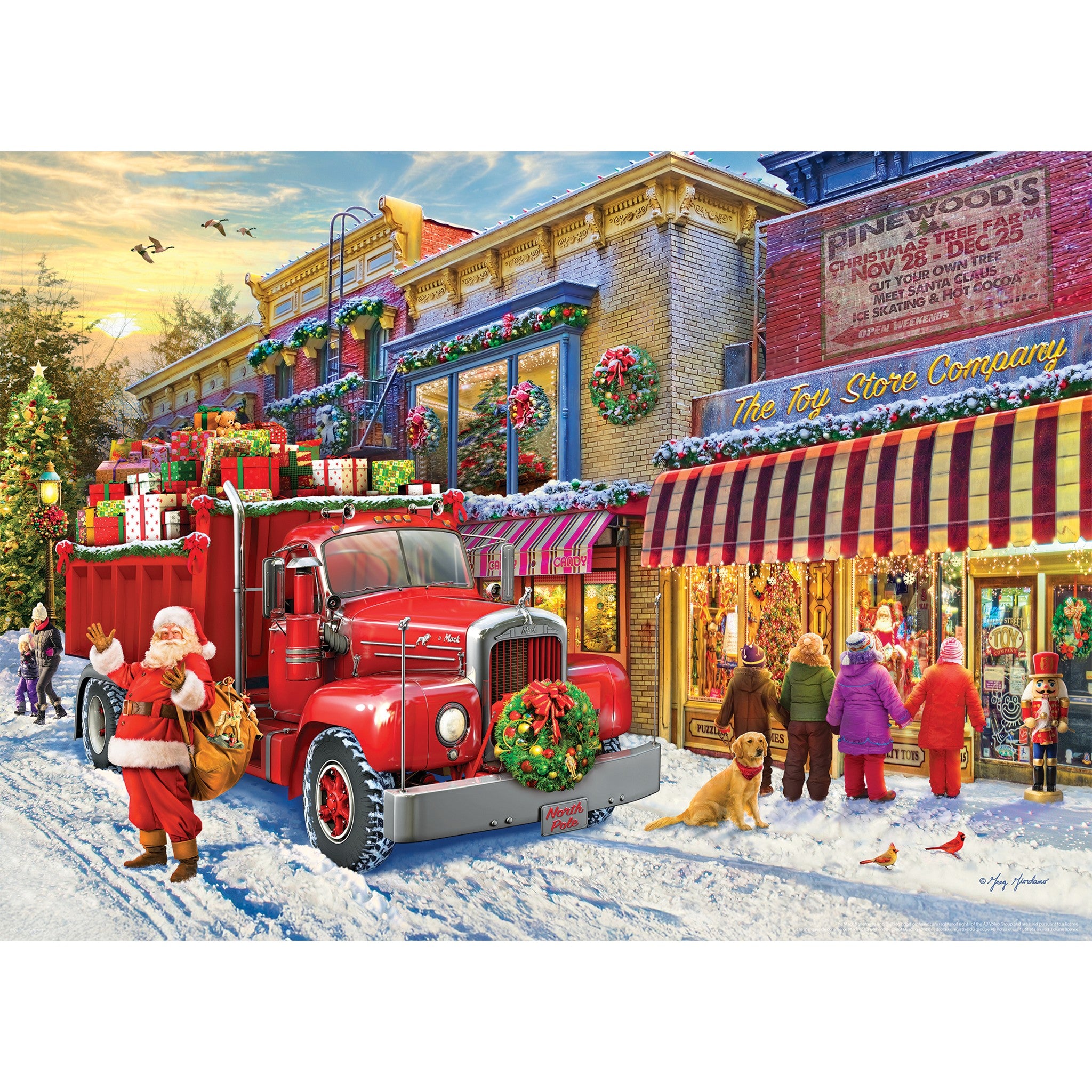 Santa's Mack B6 Truck 1000 Piece Puzzle