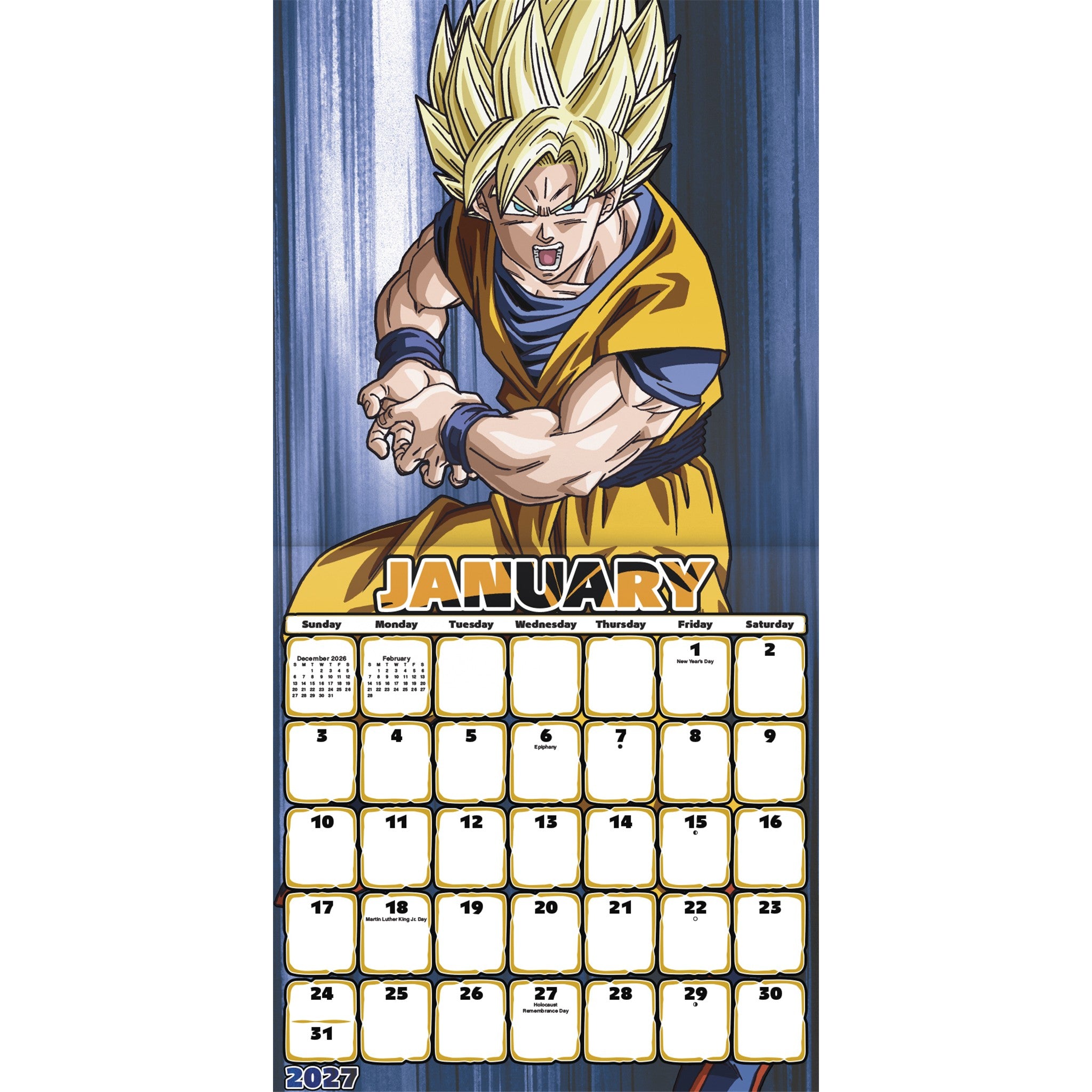 Dragon Ball Z 2027 Wall Calendar
